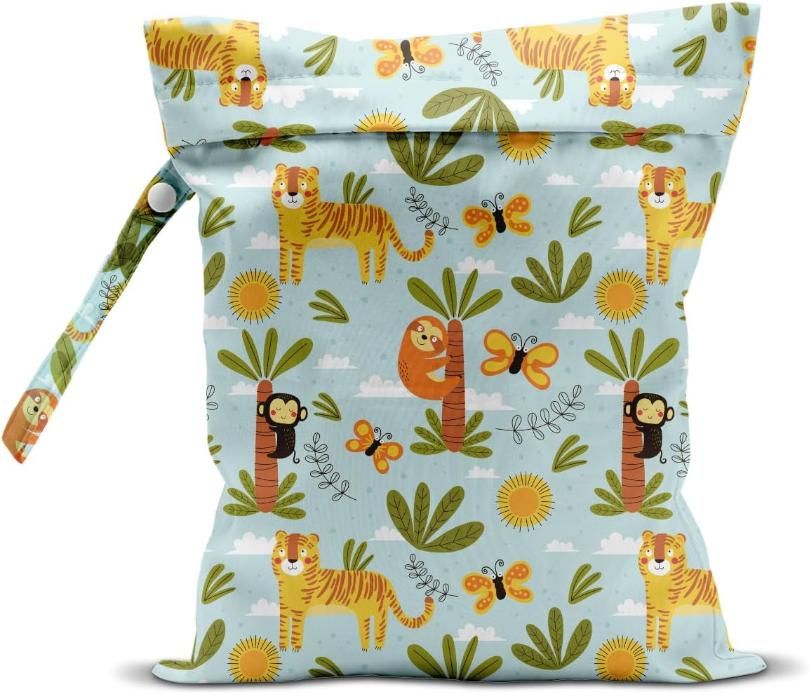 Wet Bag for Baby Swimsuit Dirty Clothes Diaper Yoga Gym, Wet Dry Bag, Beach Vacation Essential for Travel Poor Bathing Daycare Soiled Items