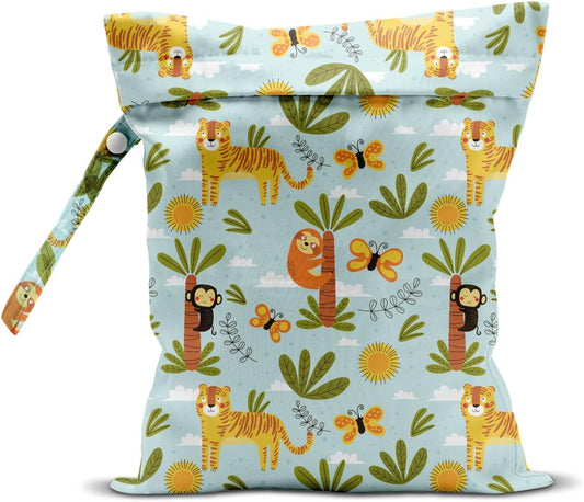 Wet Bag for Baby Swimsuit Dirty Clothes Diaper Yoga Gym, Wet Dry Bag, Beach Vacation Essential for Travel Poor Bathing Daycare Soiled Items