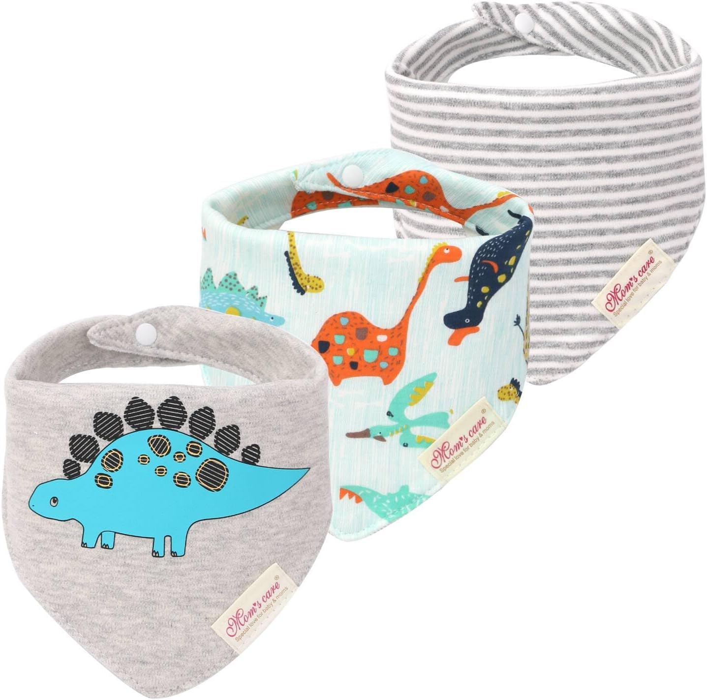 JN&LULU 3 Pack Newborn Baby Bibs Bandana Drool Bibs for Drooling Cotton Baby Gifts