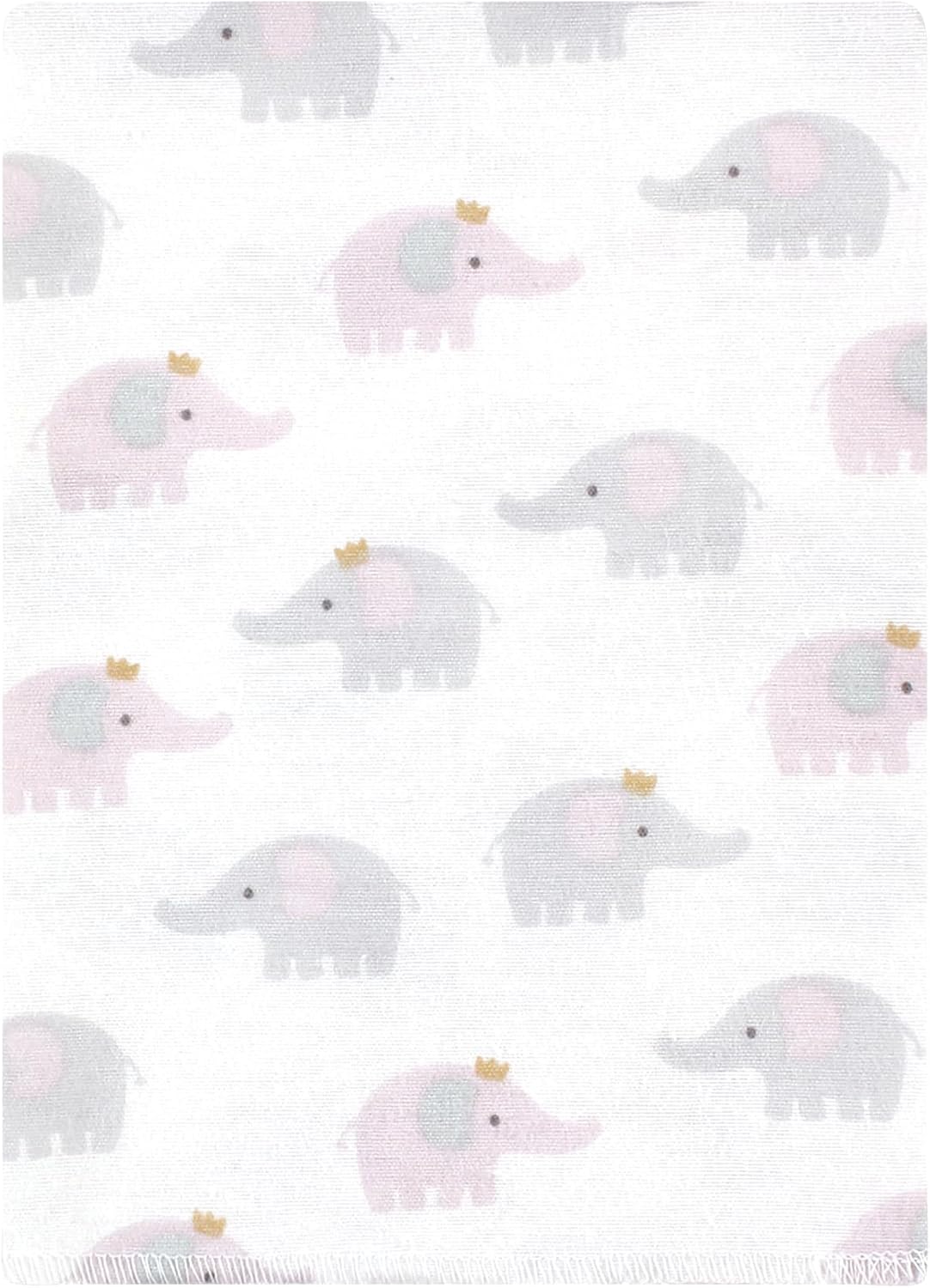 Luvable Friends Hudson Baby Flannel Burp Cloths 12pk, Purple Elephants