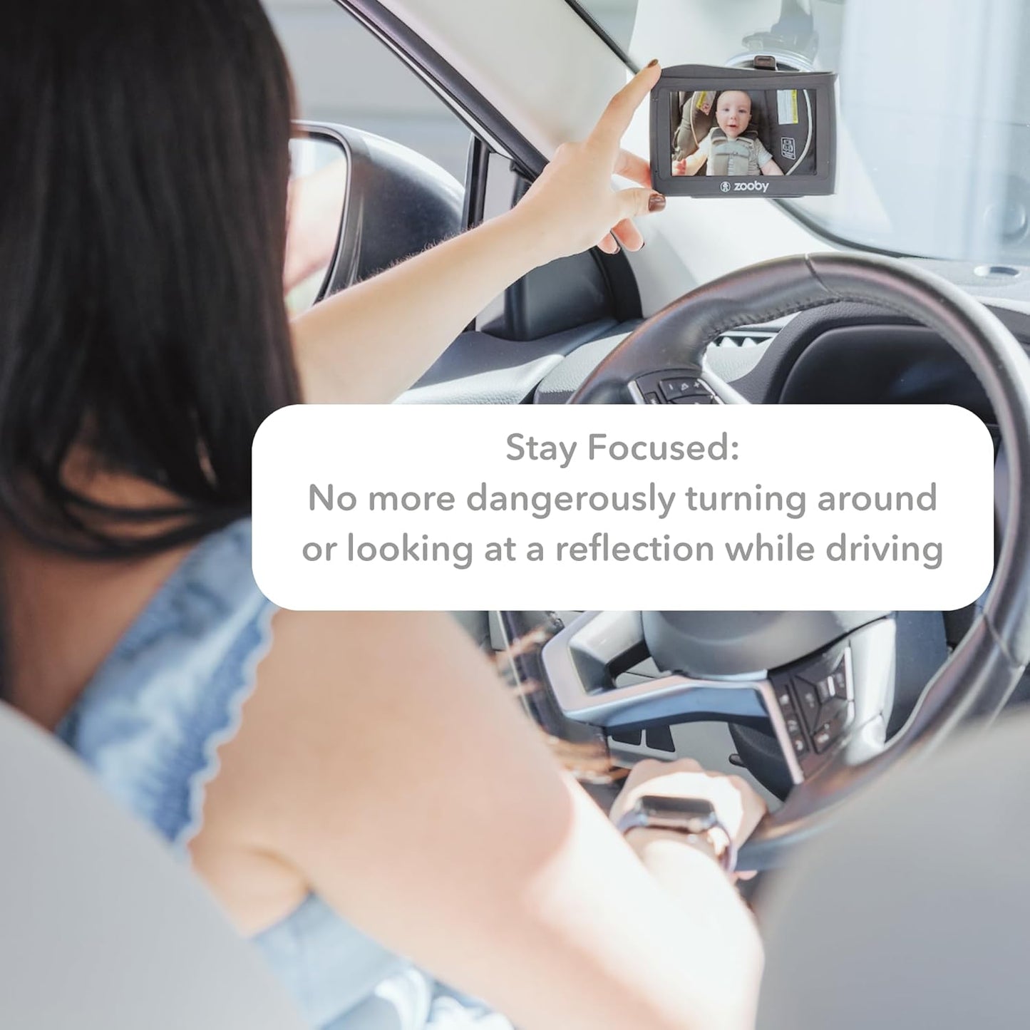 zooby Car Baby Monitor Helps Reduce Distracted Driving! Our Cuddly Plush Monitor That Babies Love Serves as a Soothing Companion for Baby so You Can Drive with Complete Peace of Mind - Finley Fox