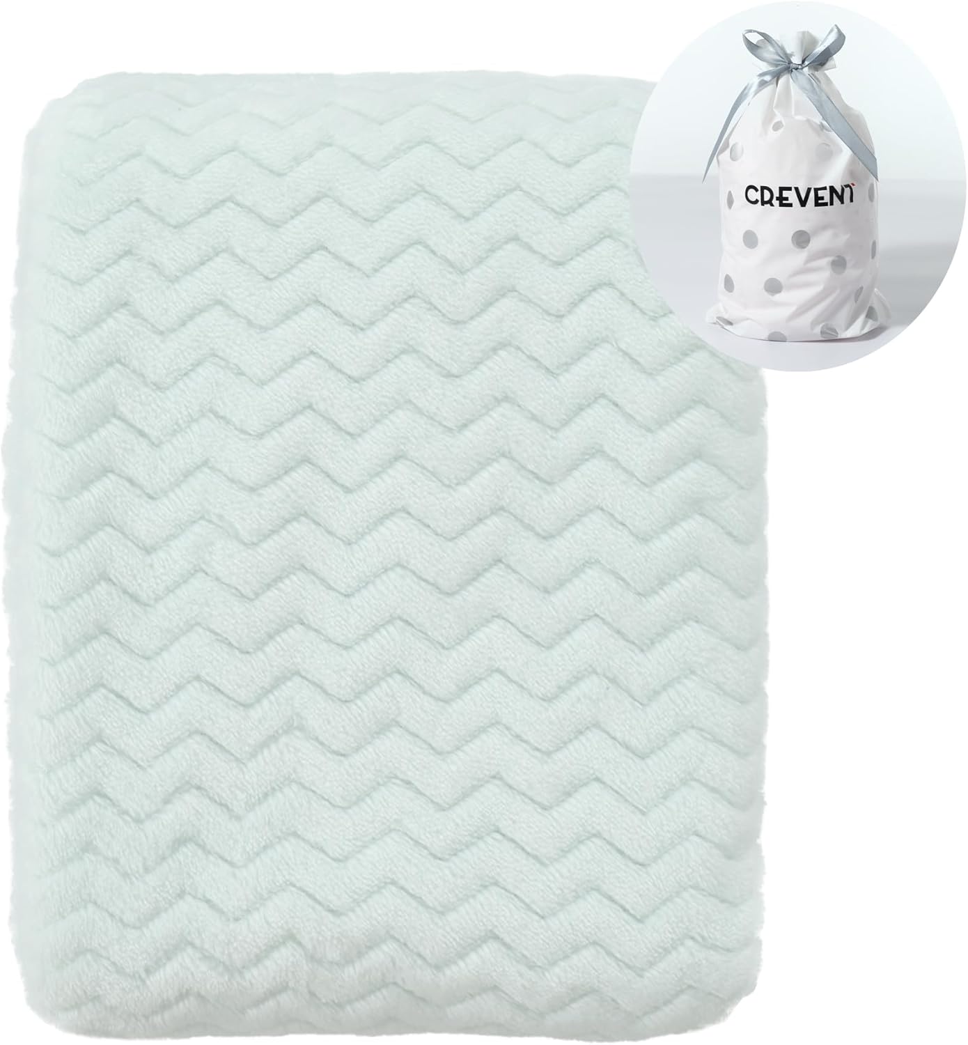 CREVENT 30''X40'' Soft Cozy Warm Baby Blankets for Boys Girls Solid Color - All Season Use - Newborn Essentials (Wave Avocado Green)
