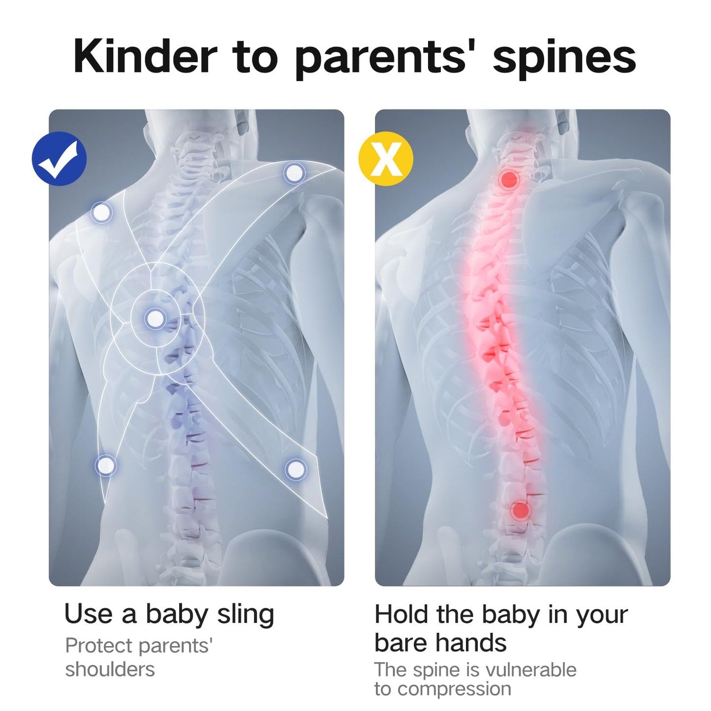 Baby Carrier, Baby Carrier Newborn to Toddler, Ergonomic Newborn Carrier, Easily Adjustable Toddler Carrier, Lightweight Infant Carrier (Mesh,Grey)