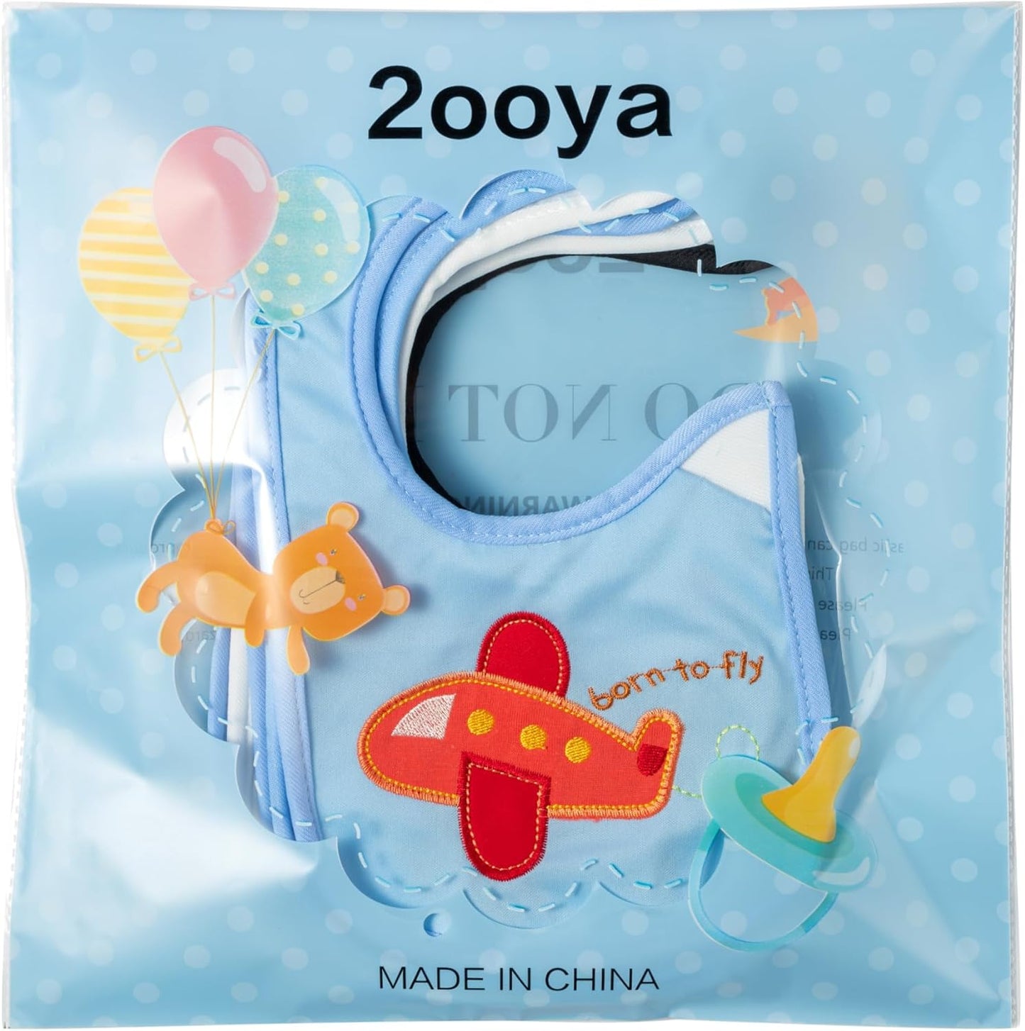 7Pcs Cotton Waterproof Baby Bibs Hook Loop Closure Newborn Bib Keepsake Baby Gift for Drooling Feeding Eating