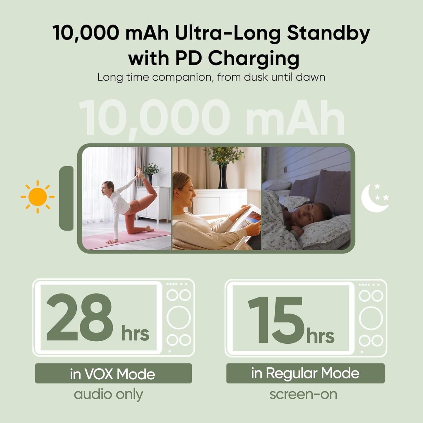 bonoch MegaView Baby Monitor No WiFi, 10" 720p Video Baby Montior with Camera and Audio, Up to Quad Split Screen, 10000mAh Battery, VOX Mode, Remote PTZ, Night Vision, for Multi-Child, Pets, Elderly