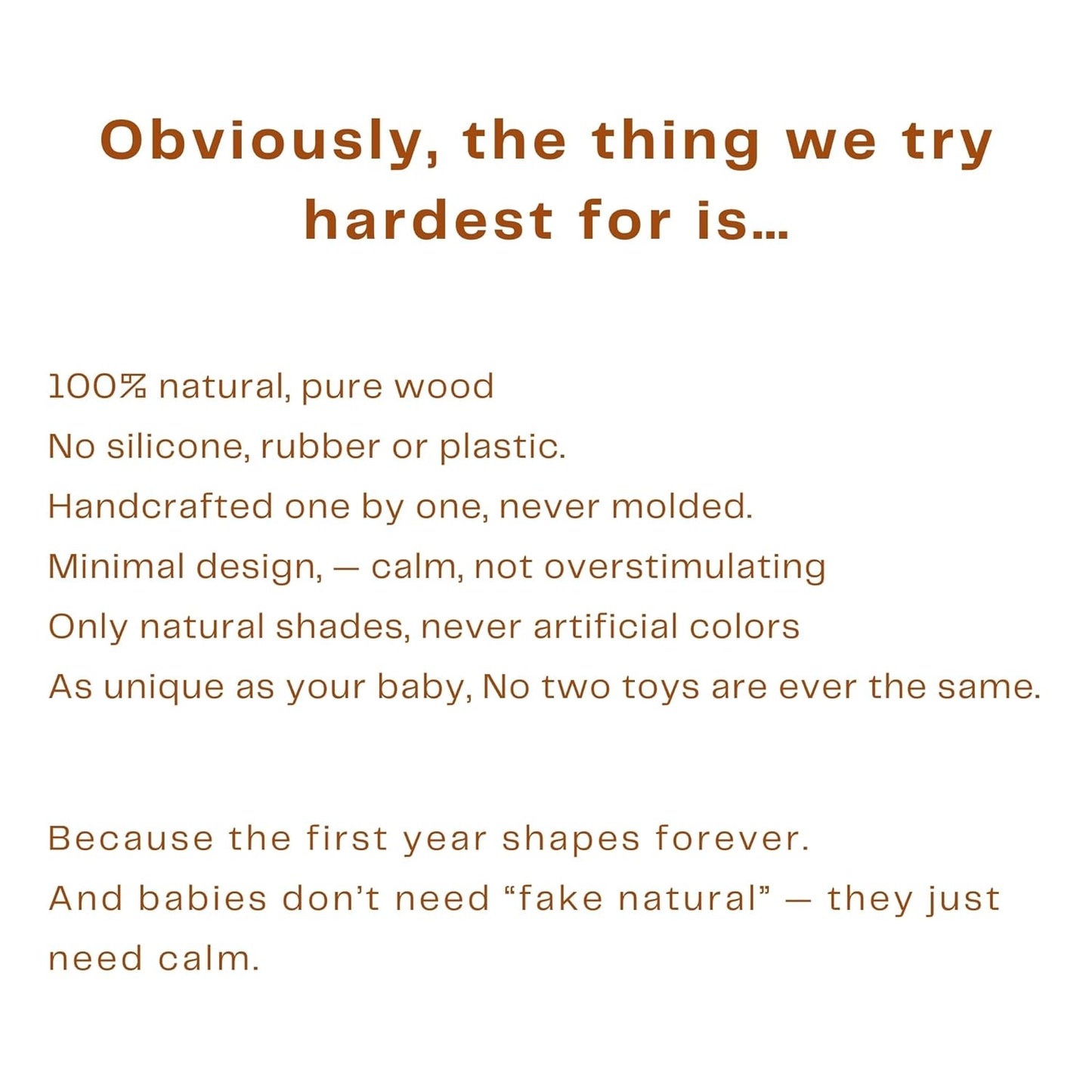HippoToys Baby Teether – USA’s First Real Natural Wooden Teething Toys for Babies 0–18 Months – Calm Wooden Rattle – No Paint No Plastic No Toxins - Safe Baby Gift