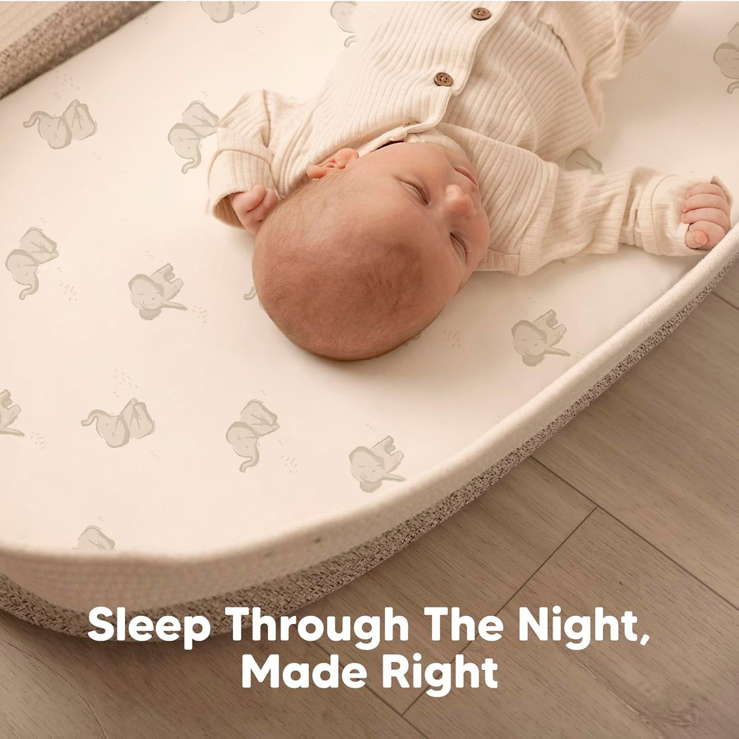 2-Pack Baby Bassinet Sheets Girl, Boy - 33x17 Viscose Derived from Bamboo Bedside Mattress Fitted Bassinet Sheets, Compatible with Halo Bassinest Swivel Sleeper, Baby Delight, Graco(Butterflies)