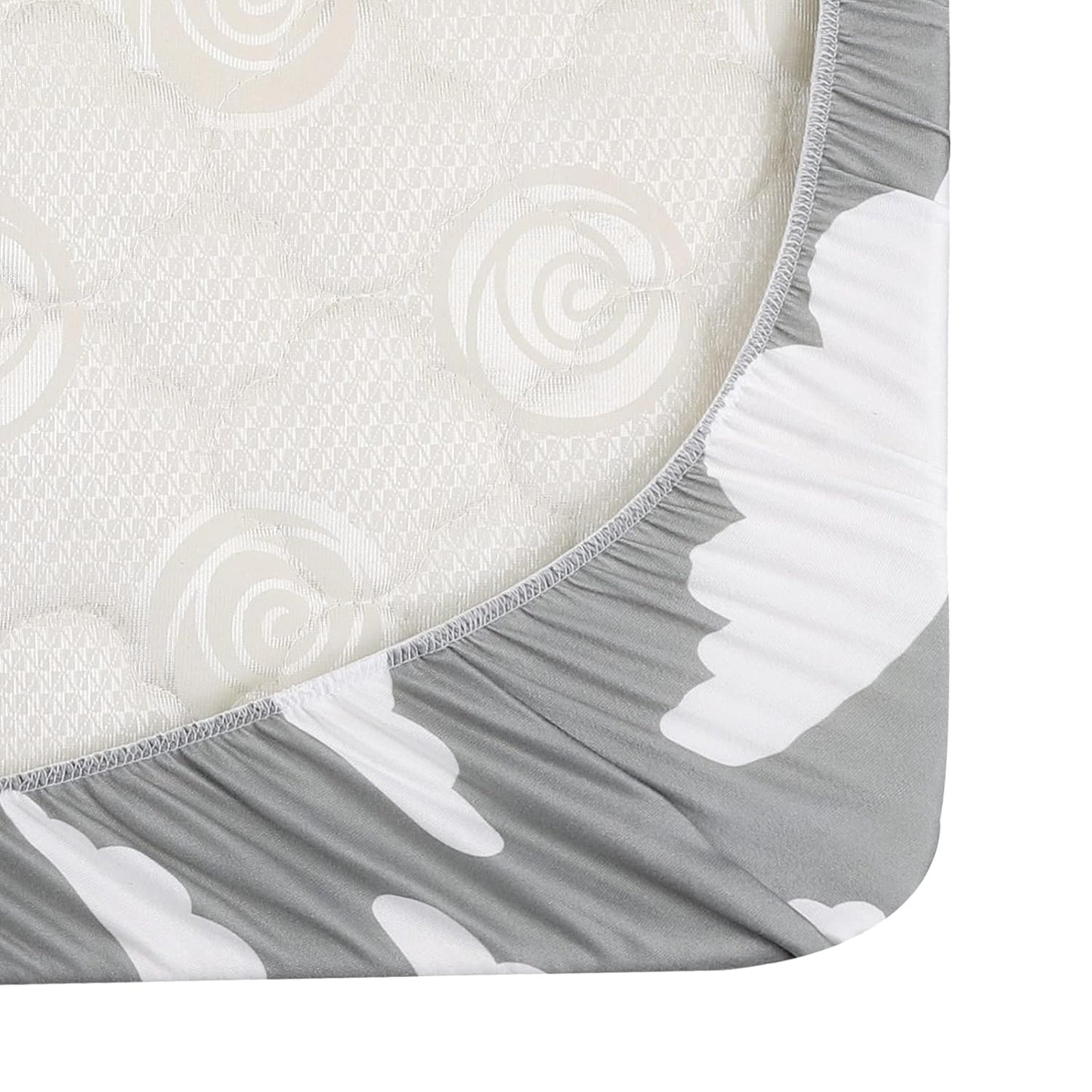 Onacosht Pack n Play Sheets 3 Pack for Baby Unisex, Stretchy Jersey Knitted Portable Mini Crib Sheets Playard Mattress Cover for Baby Boys and Girls, Clouds Stripes and Arrow Printing