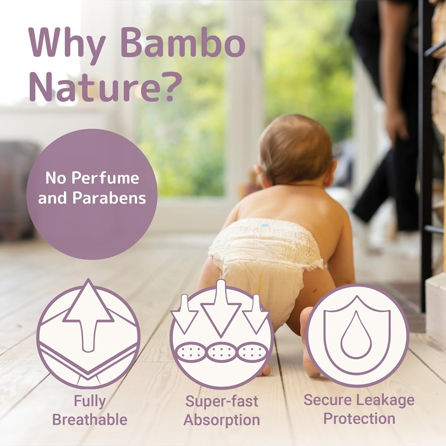 Bambo Nature Premium Eco-Friendly Training Pants, Size 4 (15-31 Lbs), 22 Count