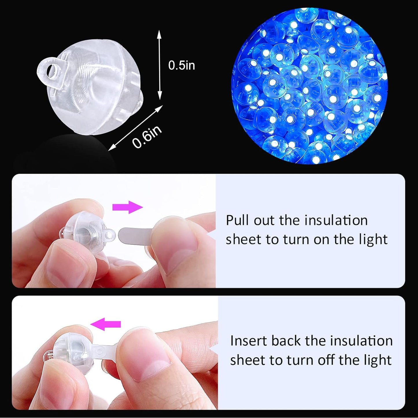 ZGWJ 50PCs Flash Mini Led Lights for Paper Lantern, Led Balloons Light up Balloons for Neon Party Lights Easter Eggs Christmas Halloween Birthday Party Wedding Decoration
