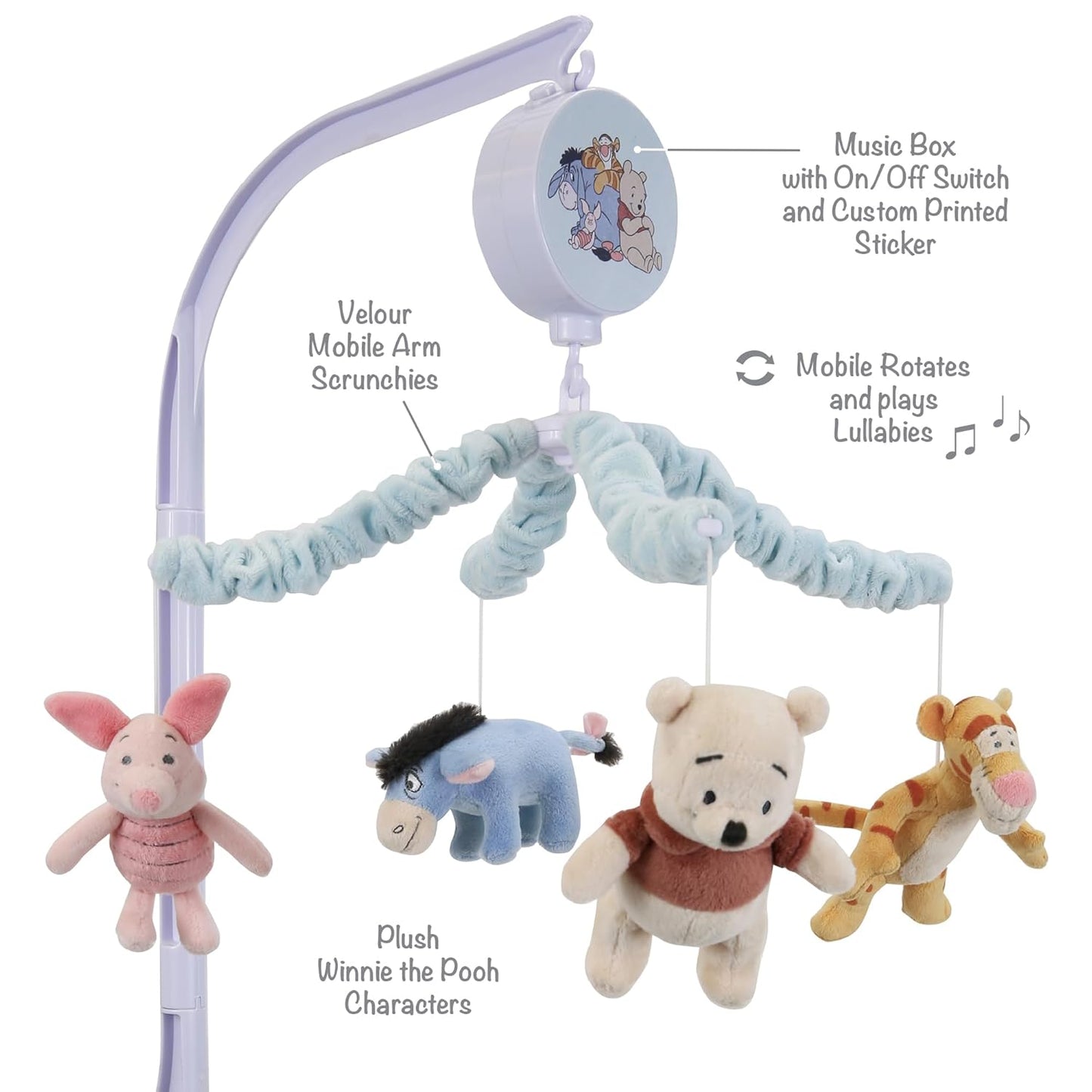 Bedtime Originals Disney Winnie The Pooh & Friends Musical Baby Crib Mobile