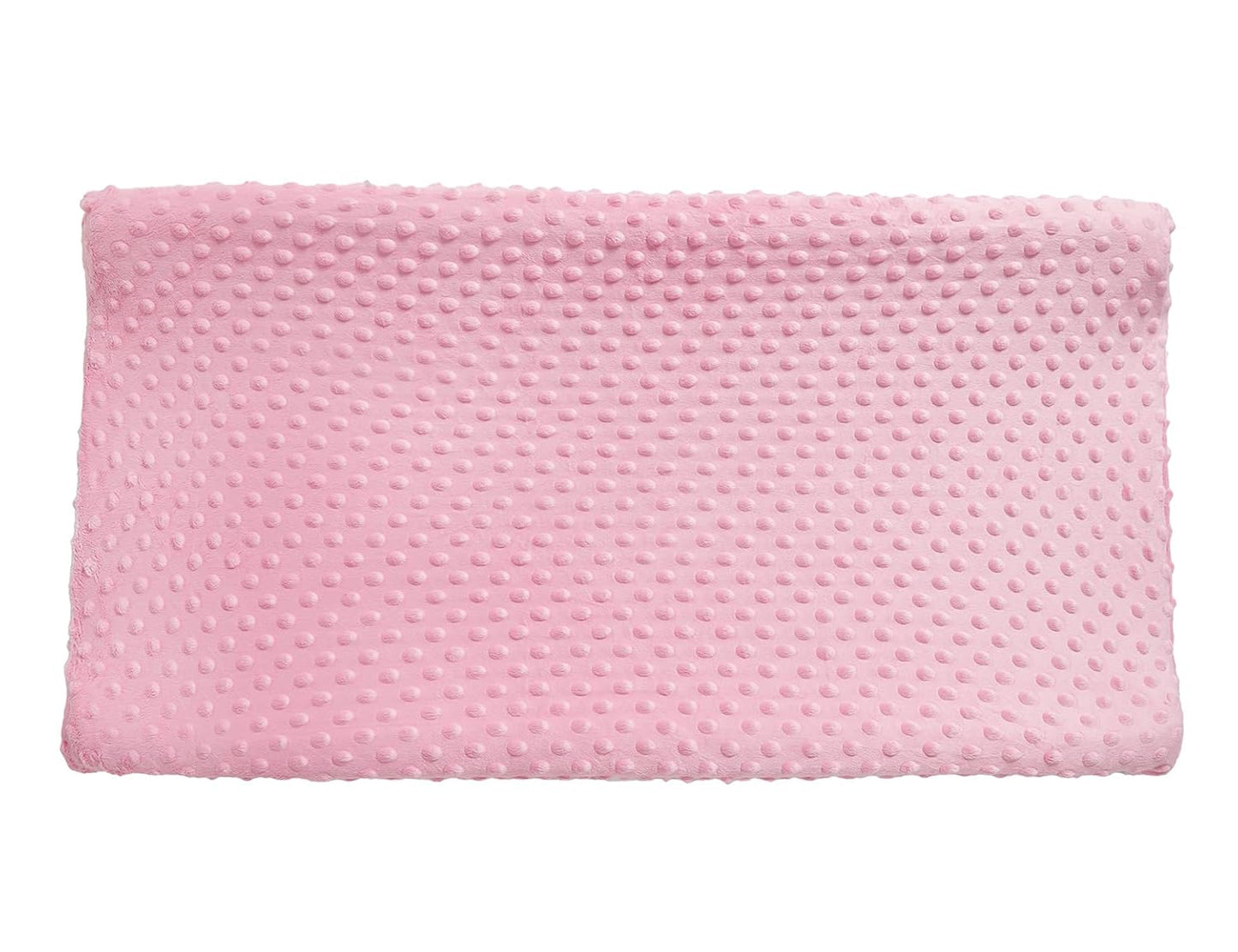Solid Changing Table Pad Cover Cradle Sheet, Fits 32"/34''x16 Contoured Diaper Changing Pad, Ultra Soft Cozy Dots Plush Changing Table Covers, Breathable Wipeable Removable (Candy Pink)