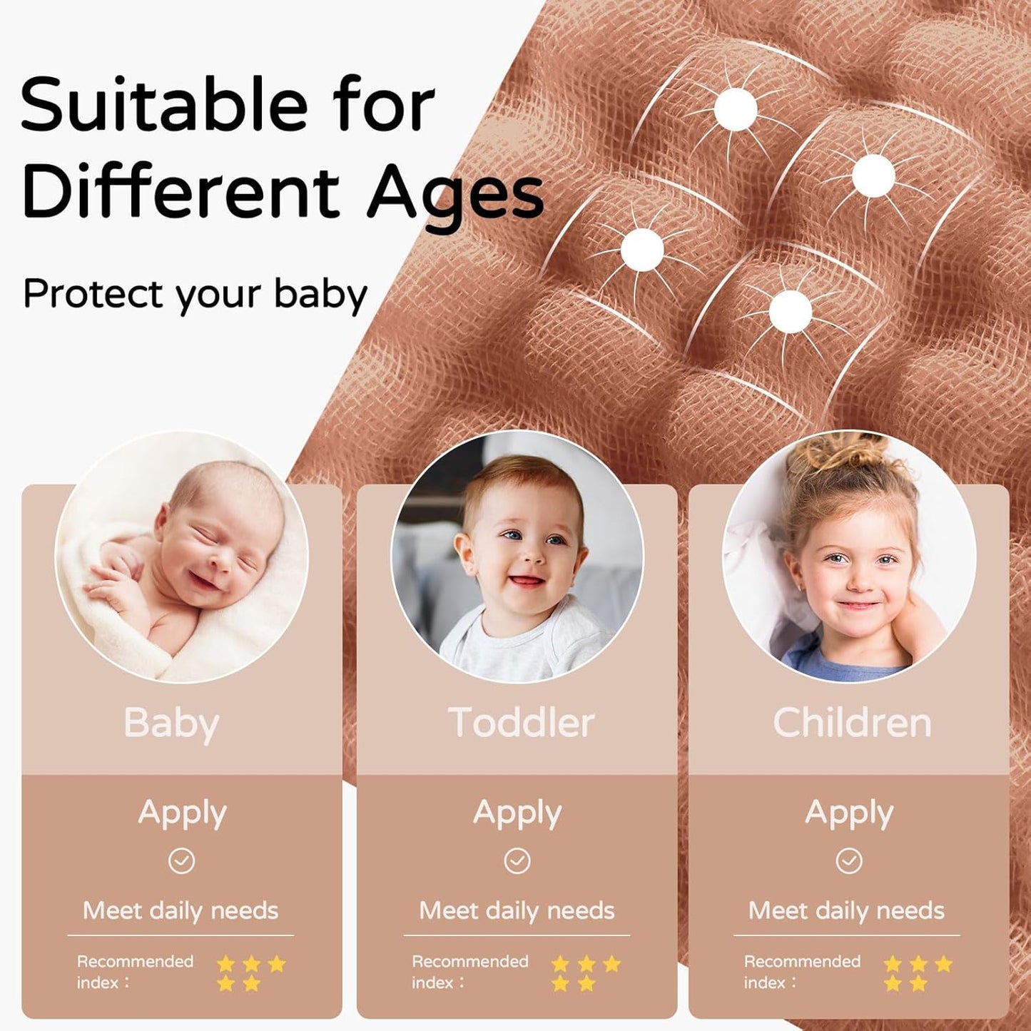 Yoofoss Hooded Baby Towels for Newborn 2 Pack 100% Muslin Organic Cotton Baby Bath Towel with Hood for Babies, Infant, Toddler and Kids, 32x32Inch, Soft and Absorbent Newborn Essential, Giraffe