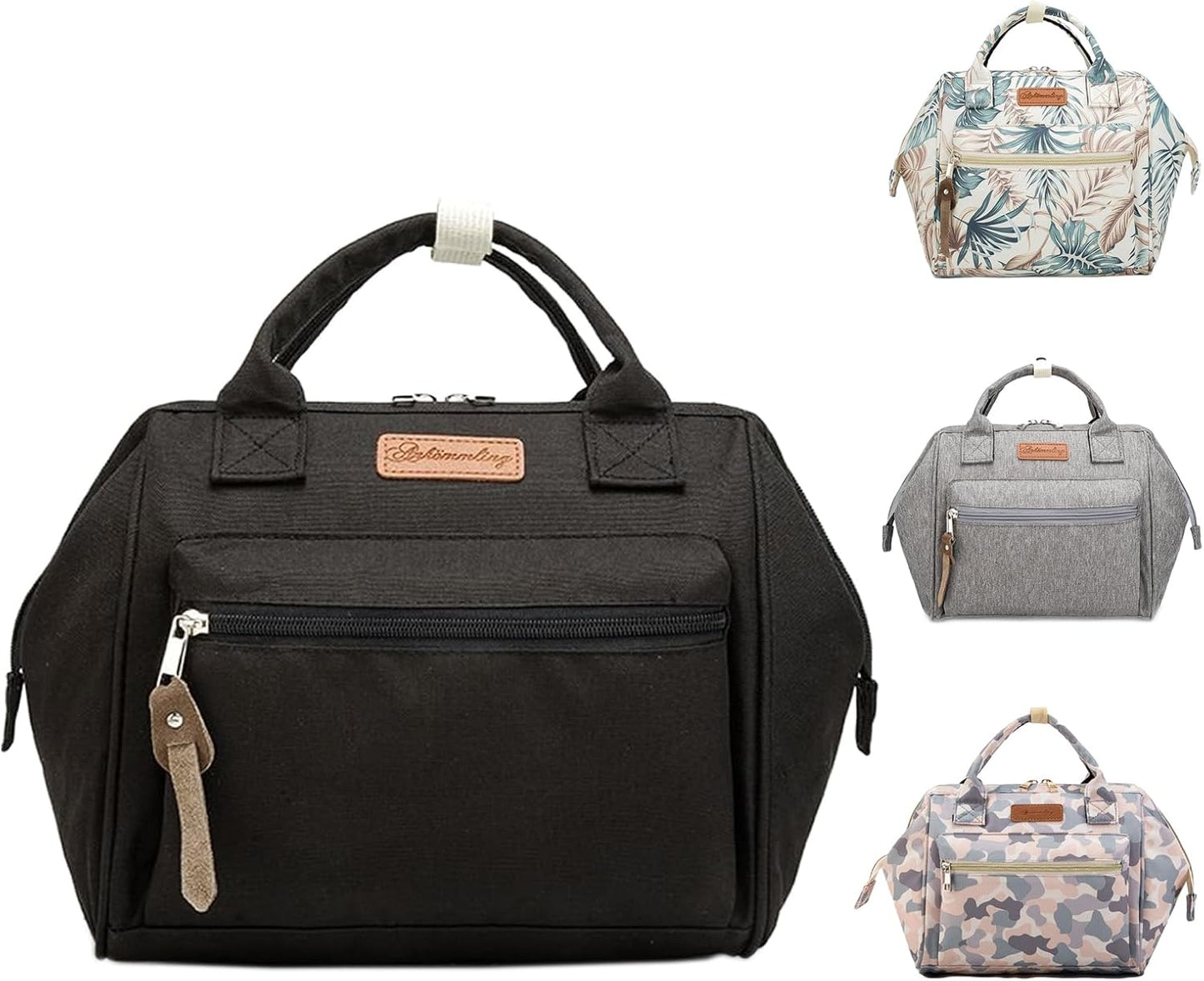 Small Diaper Bag-Mini Diaper Bag Backpack Crossbody Baby Diaper Tote Bag with Insulated Pocket(Black)