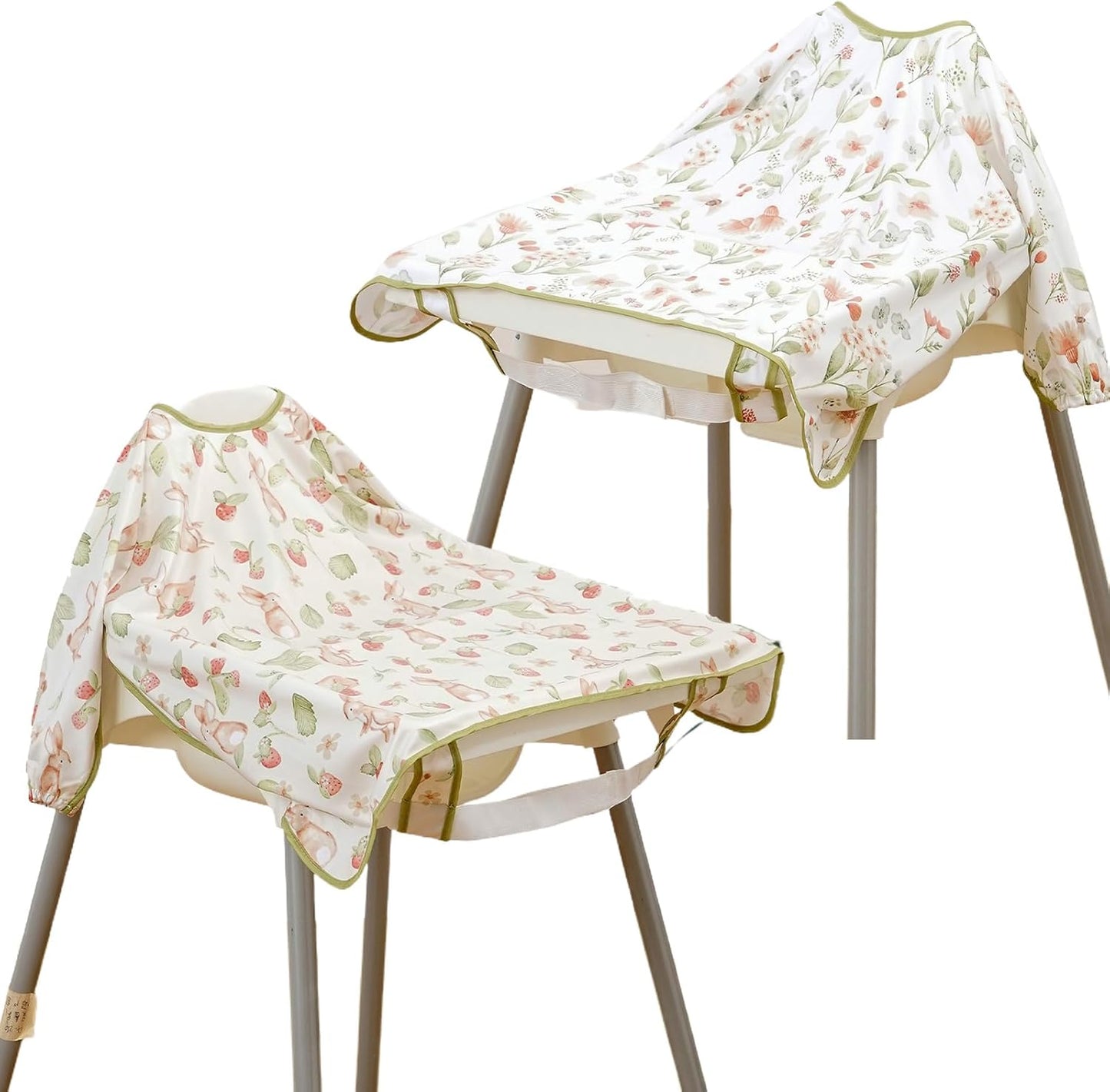 Happy Flute Long Sleeve Baby Bib-Mess Proof Baby Feeding Bibs with Adjustable Design for Babies during Eating or Highchair