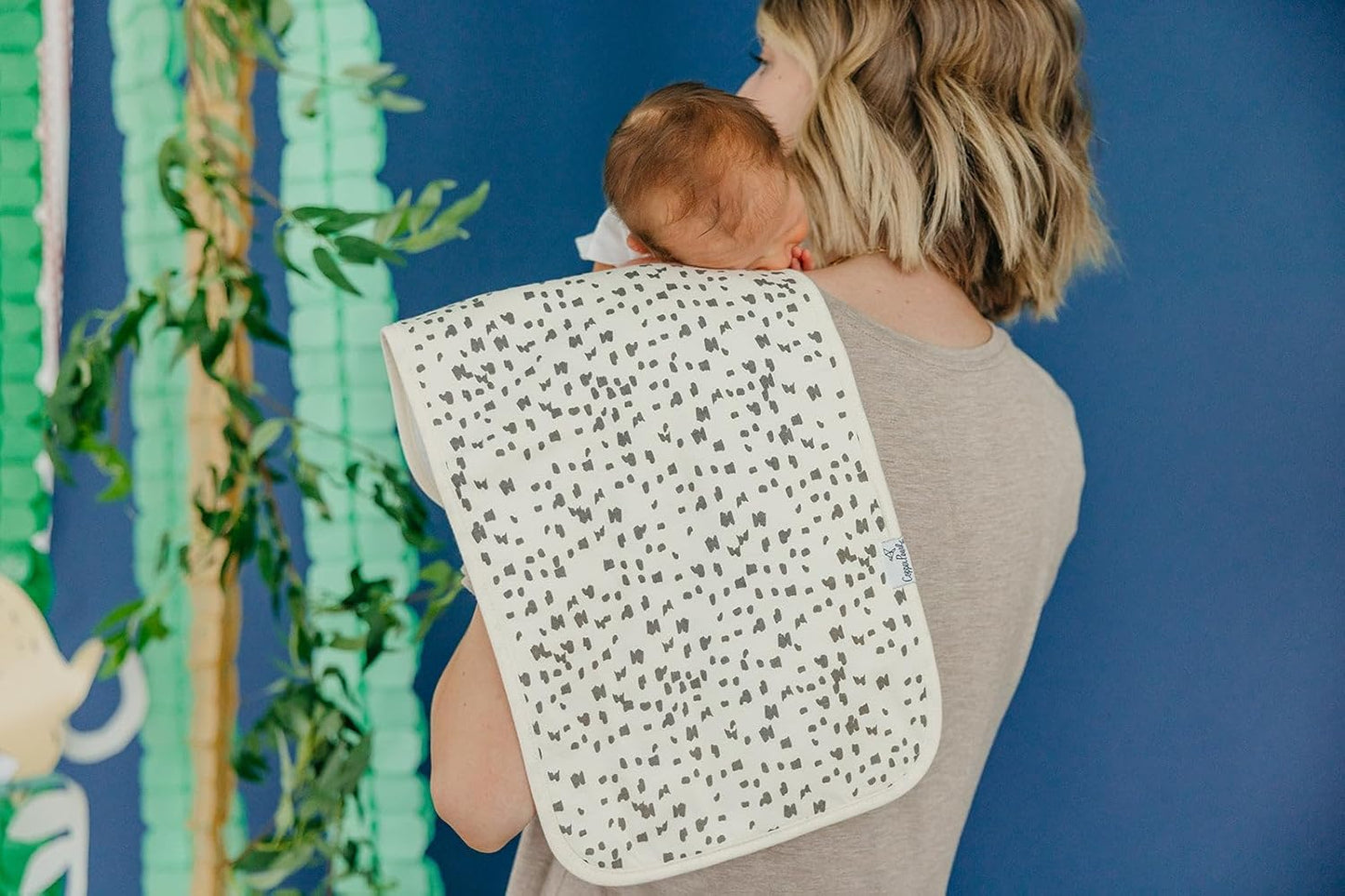 Copper Pearl Premium Baby Burp Cloths - 3-Pack Large Cotton Burp Cloths, Extra Soft Spit Up Rags with 3 Absorbent Layers, Perfect for Baby Boy Gifts (21" x 10" Size, Bengal Set)