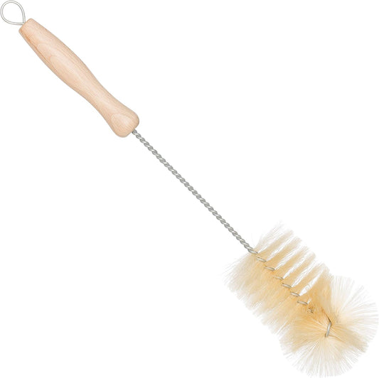 Redecker Natural Pig Bristle Soda Bottle Brush, 11-3/4-Inches, Flexible Wire Handle, Made in Germany