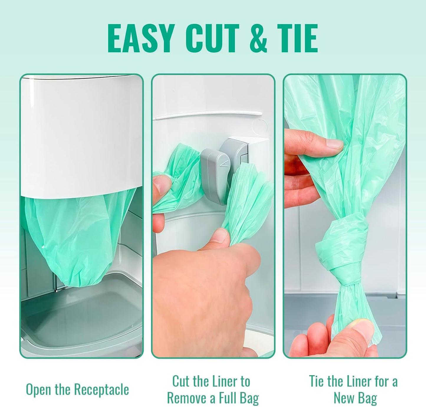 Diaper Bucket Replacement Bags, 2 Rolls Extra Thick, Leak-Proof &Odor Blocking, For Adult Diaper Systems, Diaper Pails, Toilet &Yard Waste, Thickened Diaper Pail Refill Bags Hold Up to 1546 Diapers