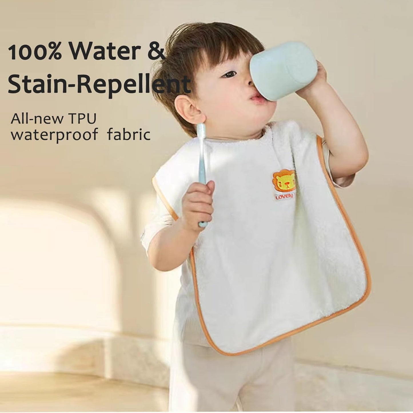 Bibs,Extra large bibs for Toddlers, Towel Bibs,Waterproof and super absorbent.