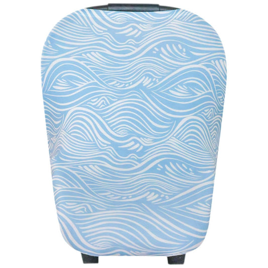 Copper Pearl Multi-Use Cover: Car Seat Covers, Nursing Cover, and Stroller Cover for Sun - Stretchy Fabric, All-Season Use, Stylish Designs, Easy Access for Moms - Surf