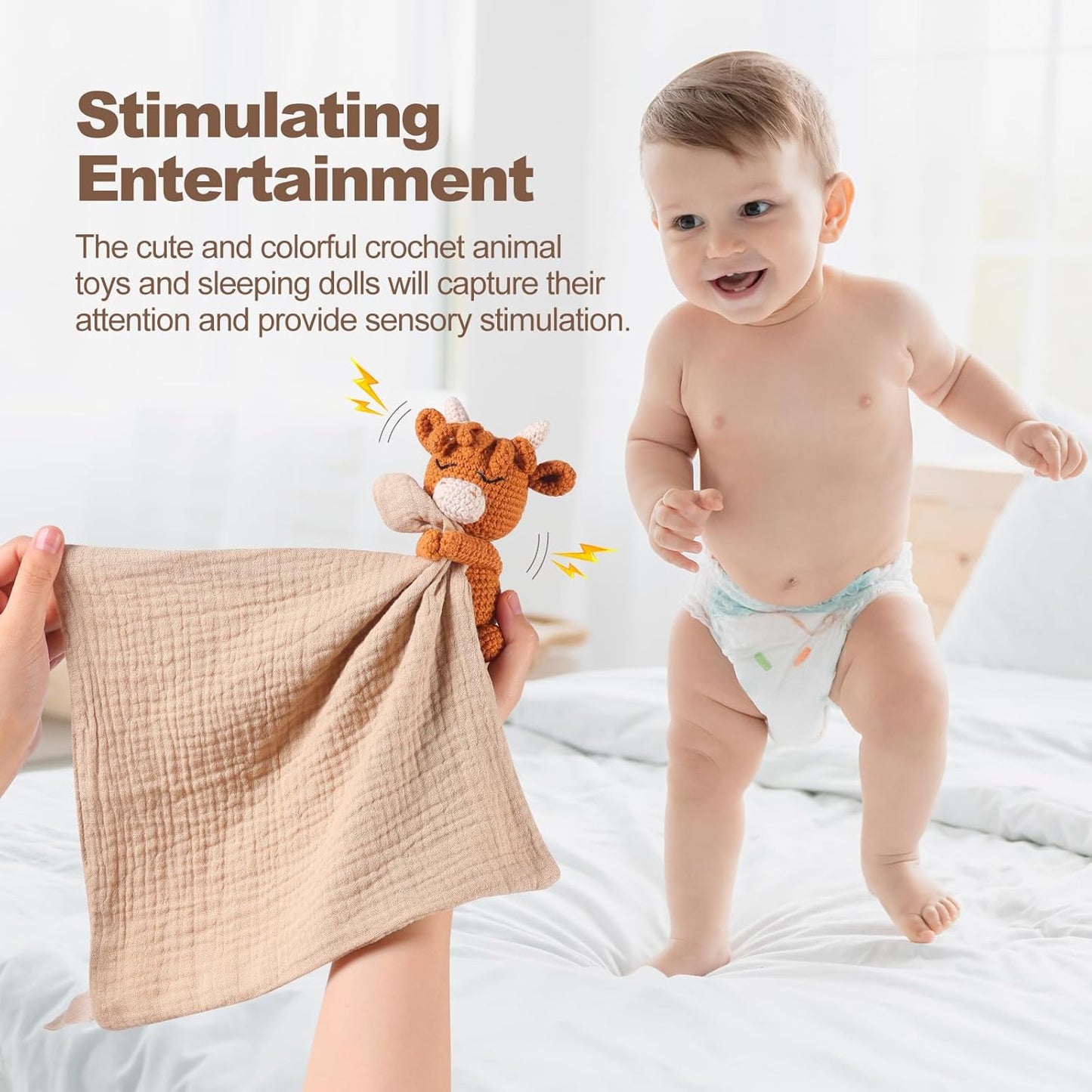 Lamb Luxury Snuggle Plush Animal Security Blanket Blanket Infant Nursery Character Blanket Luxury Snuggler Plush Baby Lovey Lamb