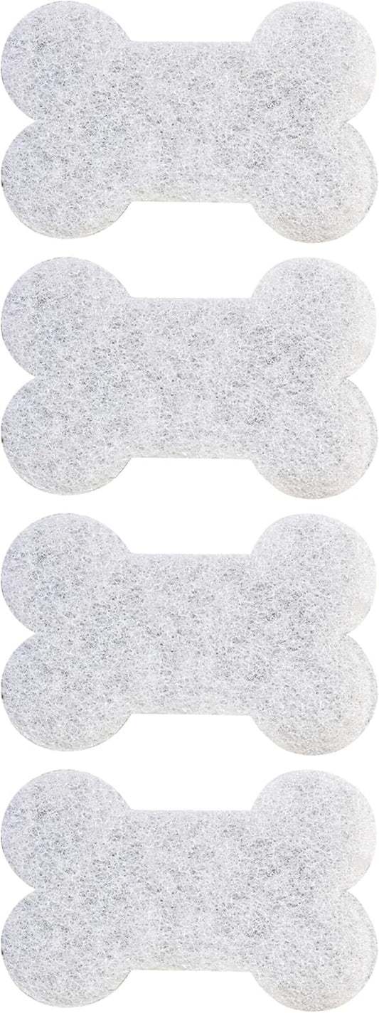 Vigar Pets Club Scrubber Sponge - Set of 4 Bone-Shaped Pet Bowl Cleaning Scrubber - Dish Sponges for Washing Pet Bowl - Non Scratch and Reusable, Gray