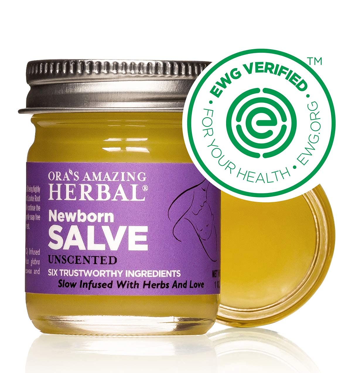 Ora's Amazing Herbal New Mom and Baby Natural Skincare Set, Natural Baby Oil, Newborn Salve, Peppermint Field Ultra Healing Body Butter for Mama's Belly, and Soothing Earl Grey Lip Balm