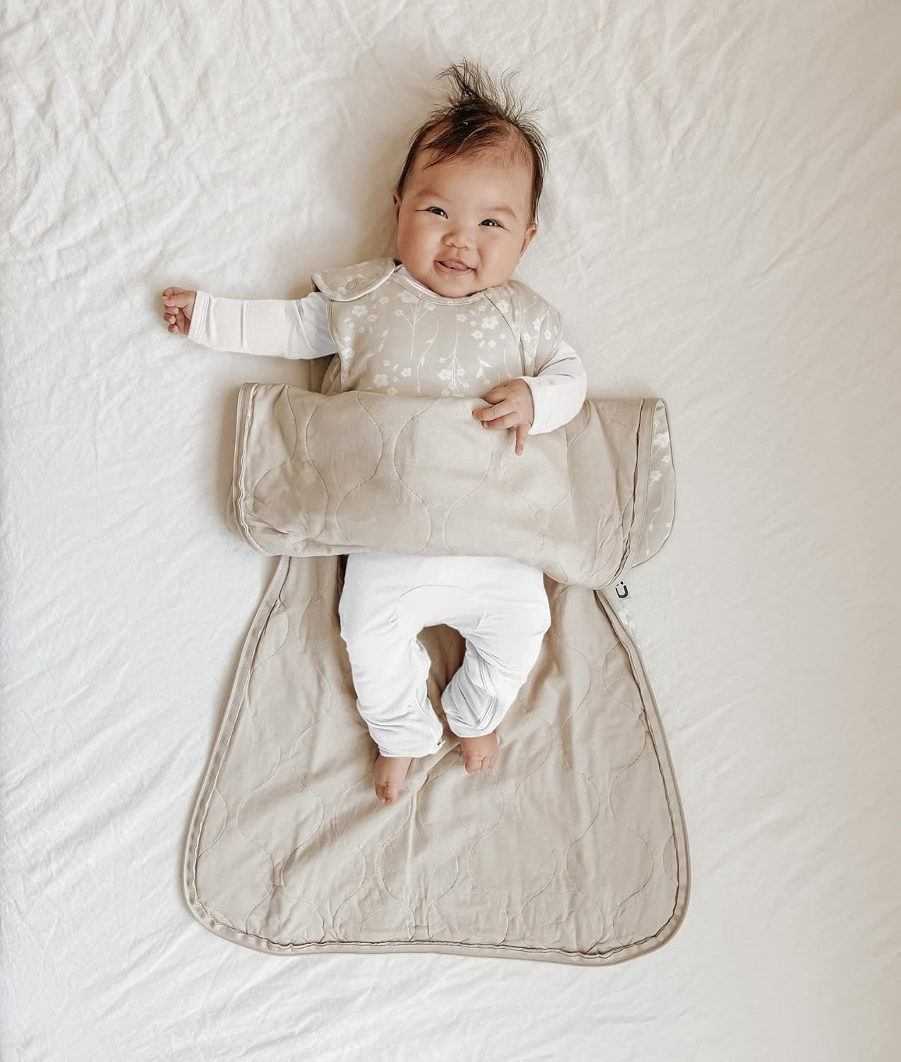 GUNAMUNA günamüna Unisex Baby, Toddler Wearable Blanket, Sleeping Bag Bamboo Rayon, Sleep Sack with Diaper Zipper, 2.6 TOG