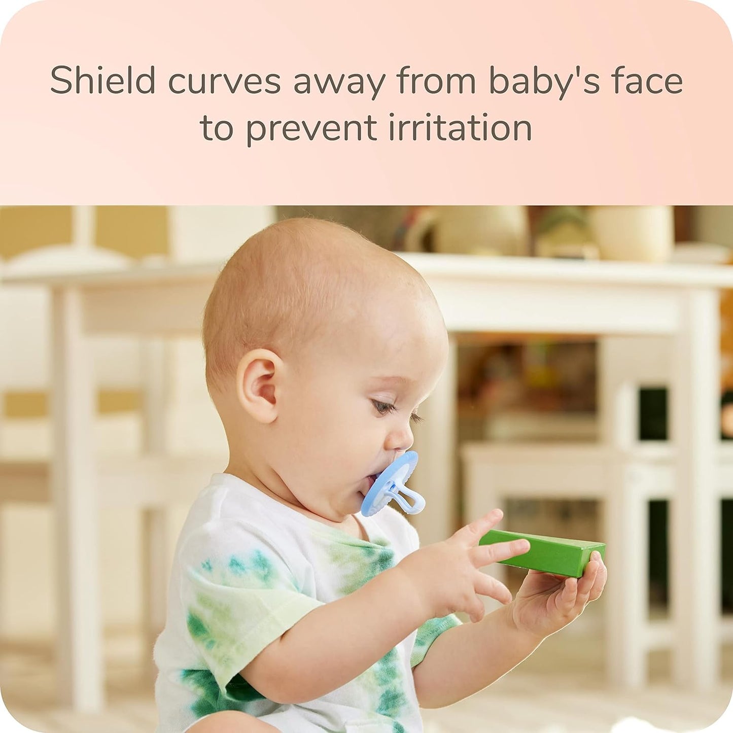 NUK Comfy Duet 100% Silicone Soother 2-in-1 BPA Free Pacifier and Teether