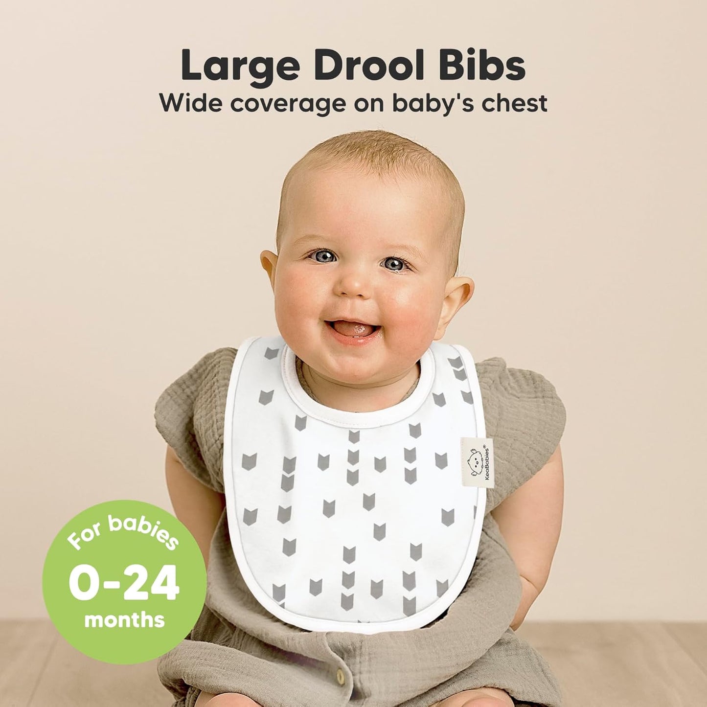 8-Pack Organic Baby Bibs for Boys, Girls - Soft Cotton Drooling and Teething Bibs for Baby Girl & Boy, Extra Absorbent, Easy to Clean & Put On for Toddler, Newborn, Infant 0-24 Months (Crossroads)