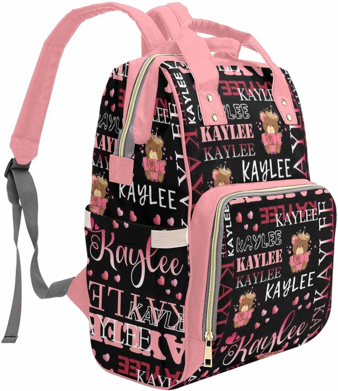 Customize Diaper Bag Travel Bag Custom Backpack With Name with Adjustable Shoulder Straps Personalized Back Pack Large Capacity