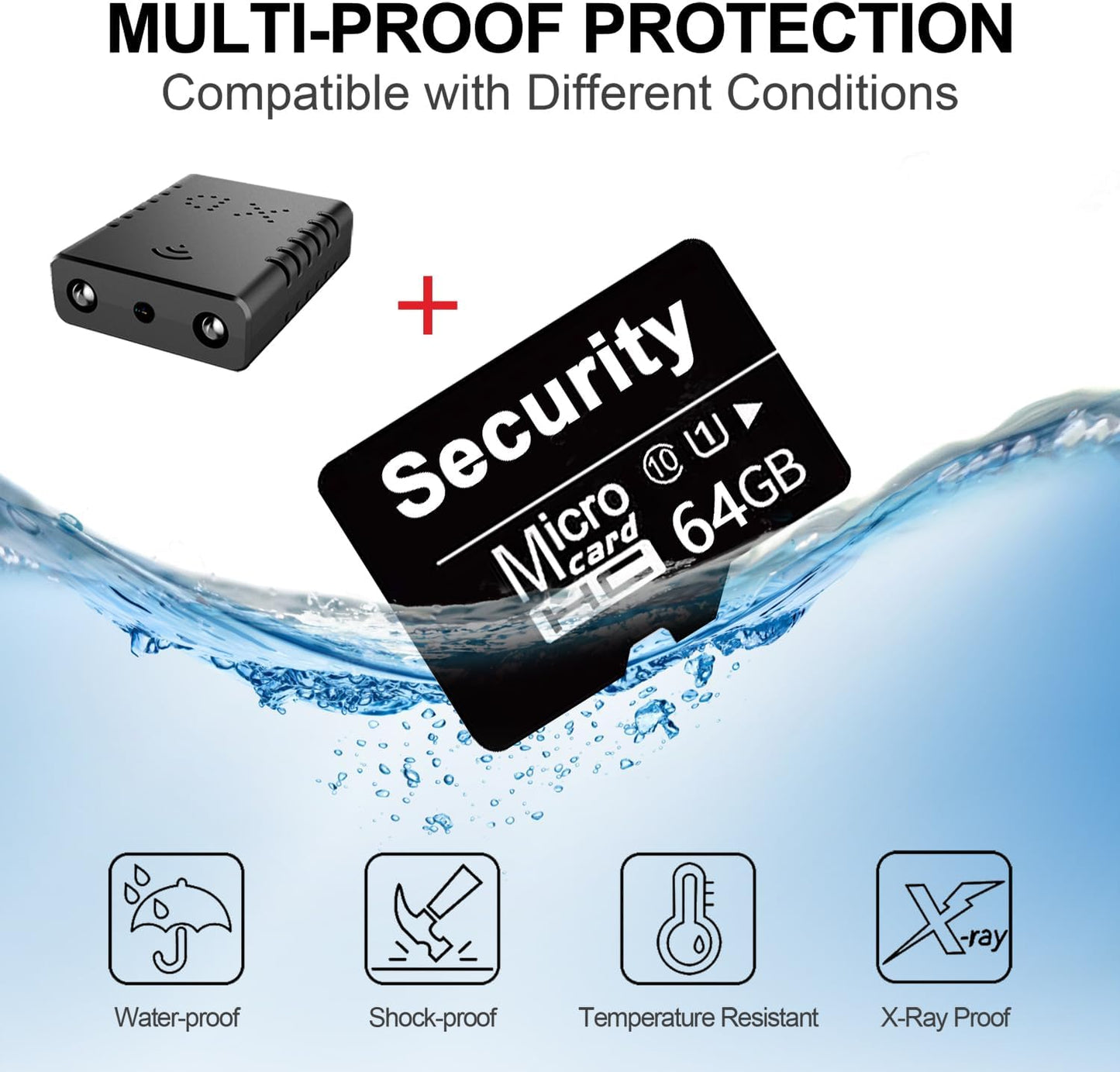 【Free 64G】 Smallest Wireless WiFi Camera,Portable Battery Camera,HD4K Baby Monitor with Video Recording Live Feed Night Vision,Motion Detection,Cloud Storage for Security with iOS Android APP