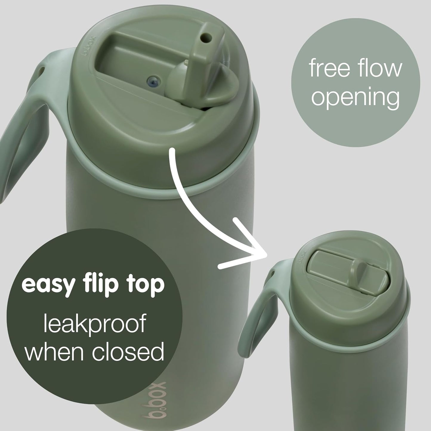 b.box Triple Insulated 23oz Water Bottle w/Stainless Steel Straw. 44 Hours Cold. Leak Proof Tumbler with Lid and Straw for Travel, Gym & School. BPA Free Sports Water Bottles.