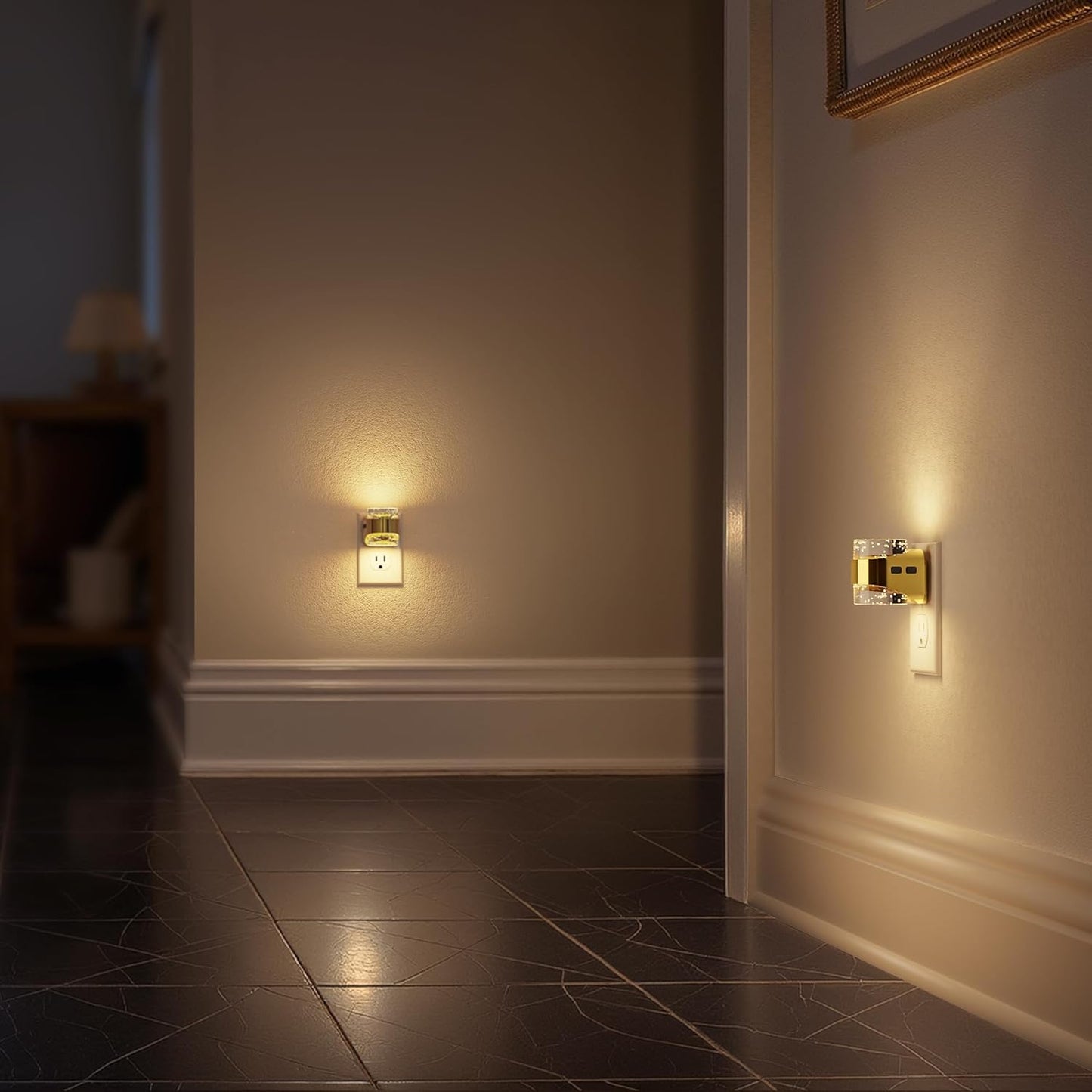 Briignite Night Light, Dimmable Night Lights Plug Into Wall with Bubble Design 3000K/4000K/5000K & 3 Brightness Levels for Baby Nursery Hallway Bathroom Kids Room, 3CCT