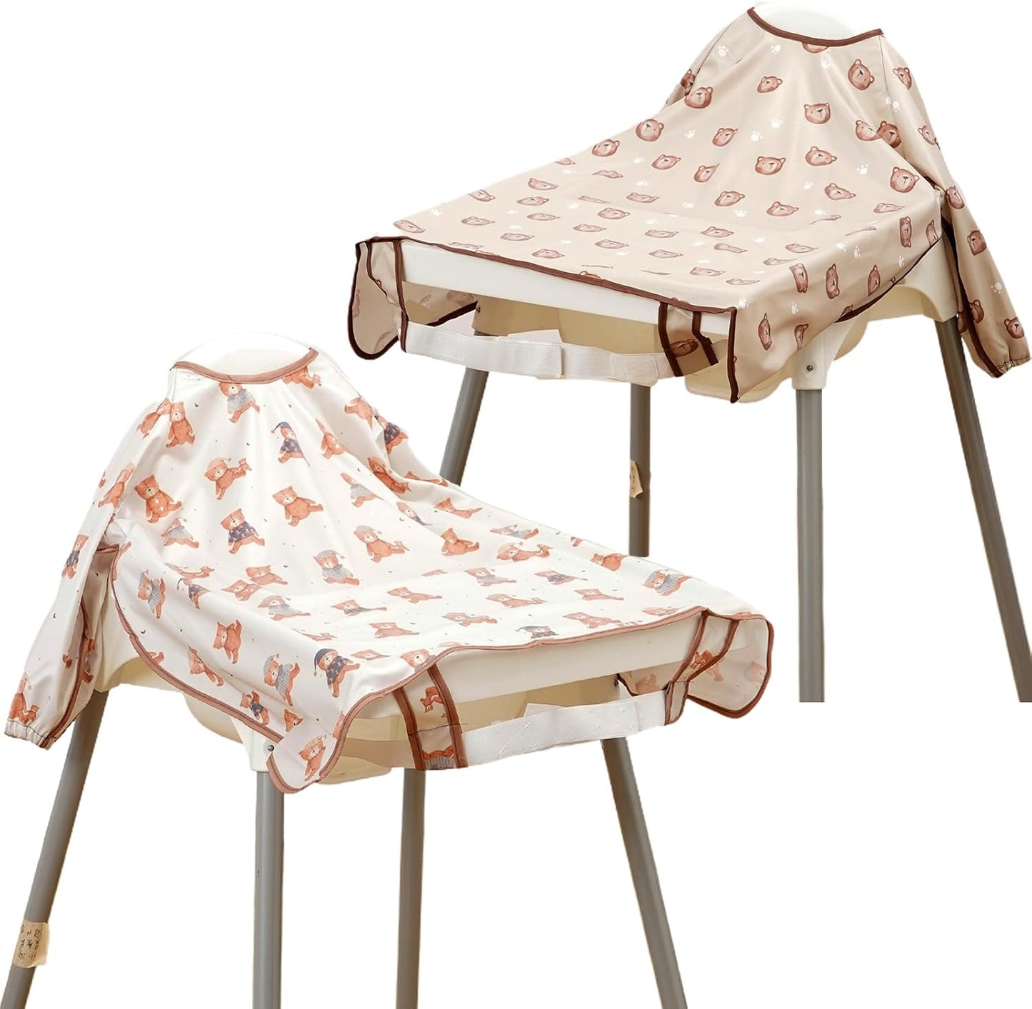 Happy Flute Long Sleeve Baby Bib-Mess Proof Baby Feeding Bibs with Adjustable Design for Babies during Eating or Highchair