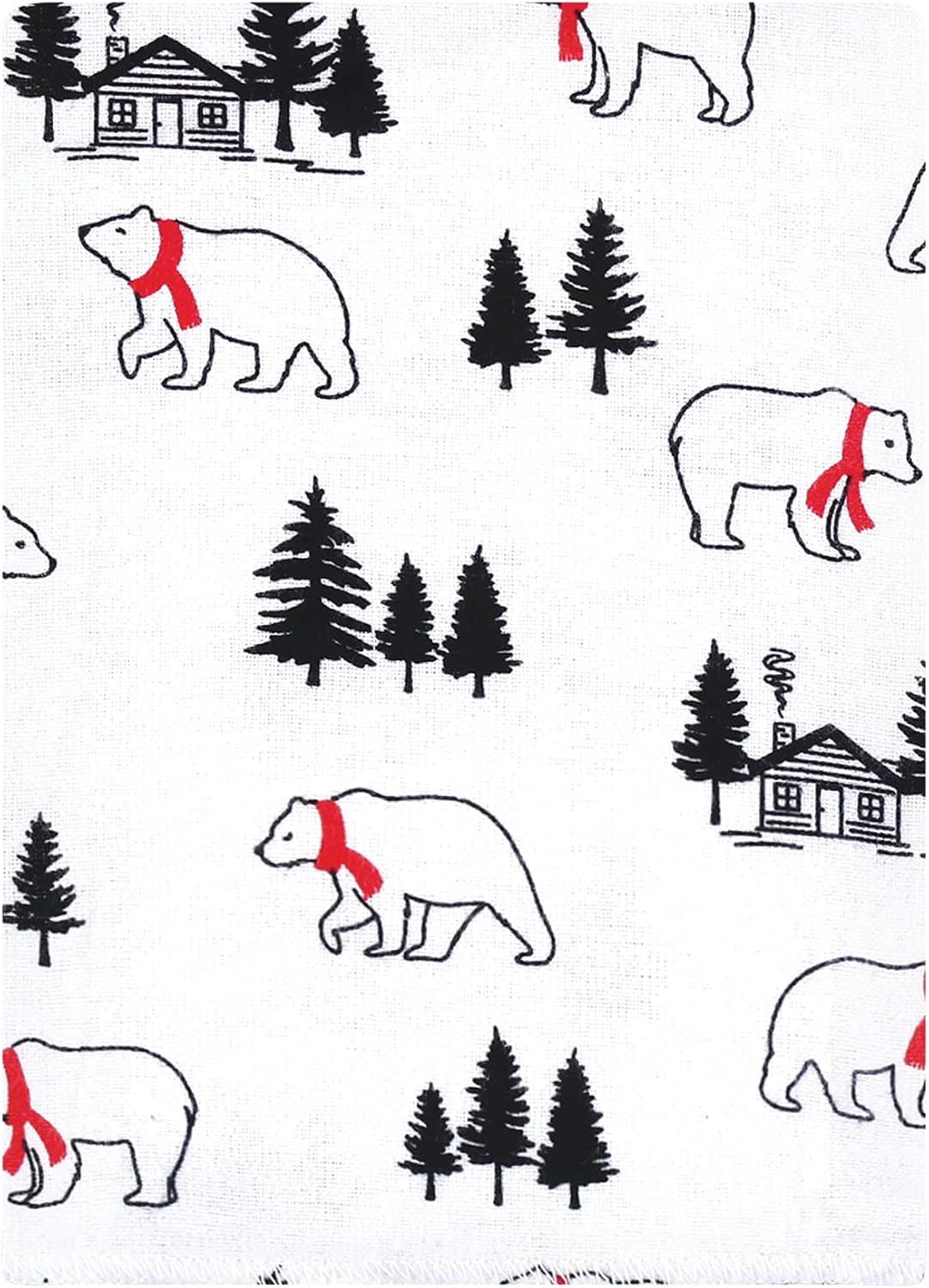 Luvable Friends Hudson Baby Flannel Burp Cloths 12pk, Plaid Bear