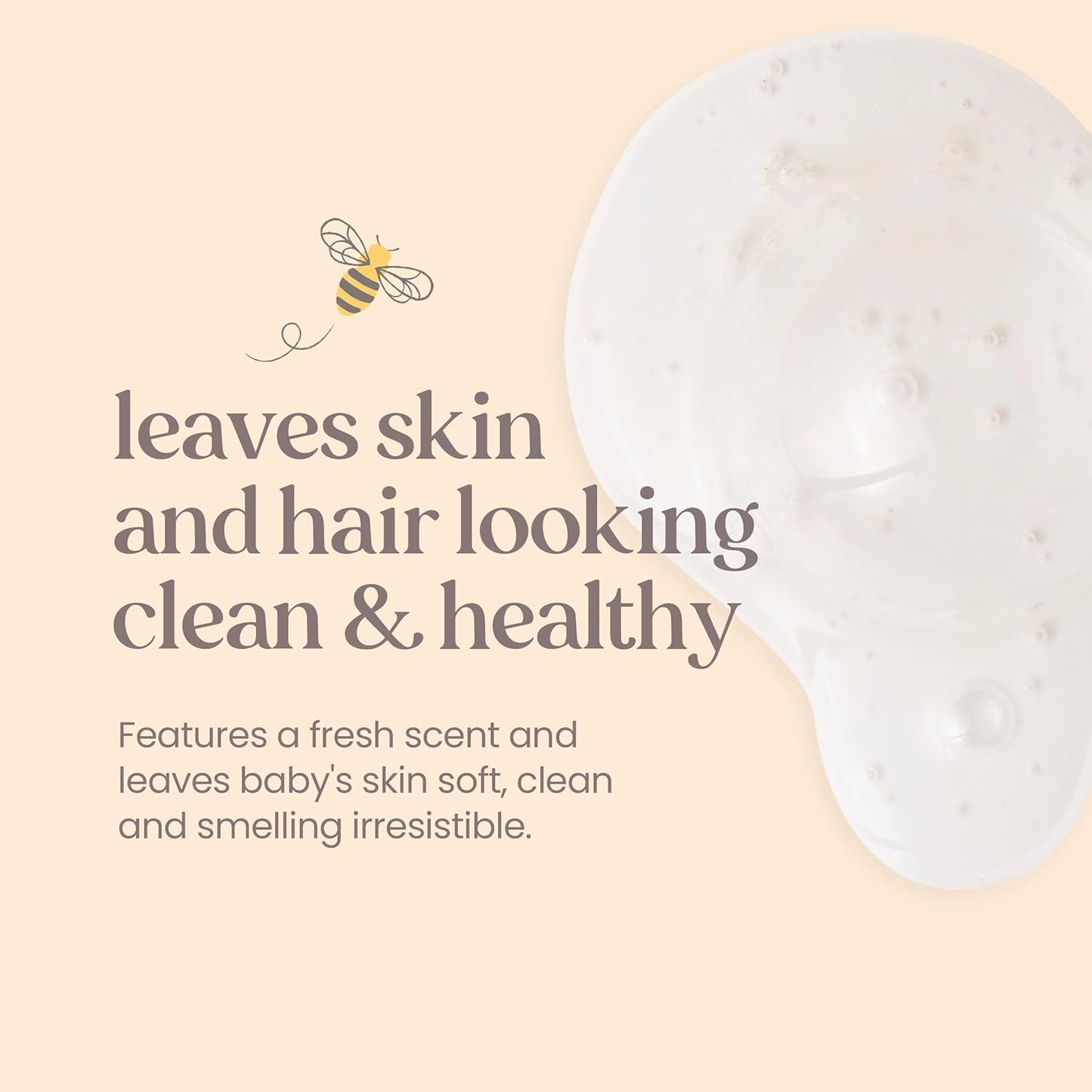 Burt's Bees Baby Sensitive Foaming Shampoo and Wash, Fragrance Free, Tear Free, Pediatrician Tested, 97.5% Natural Origin, 8.4 Fluid Ounces, Pack of 3