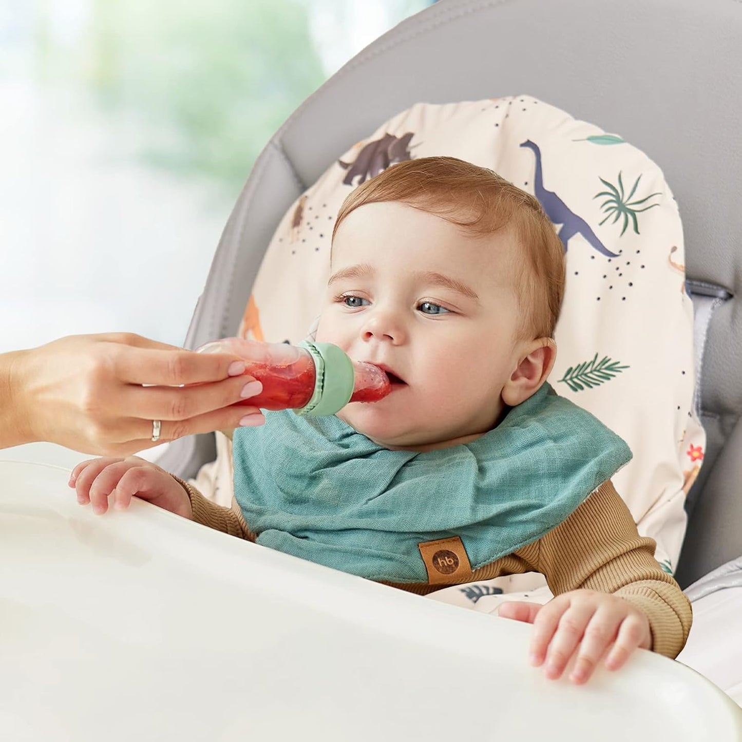 High Chair Cushion with Cover Pad for IKEA Antilop Babies Toddlers Inflatable & Reversible Built-in Inflatable Cushion
