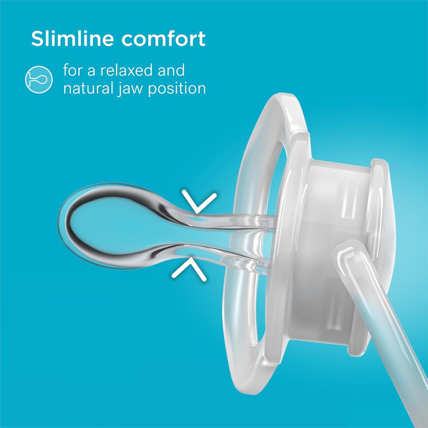 Smilo Baby Pacifier with Orthodontic Design for Healthy Dental Development - Stage 2 for Babies 3-9 Months - Pack of 3X 100% Silicone Pacifiers BPA Free - Orange