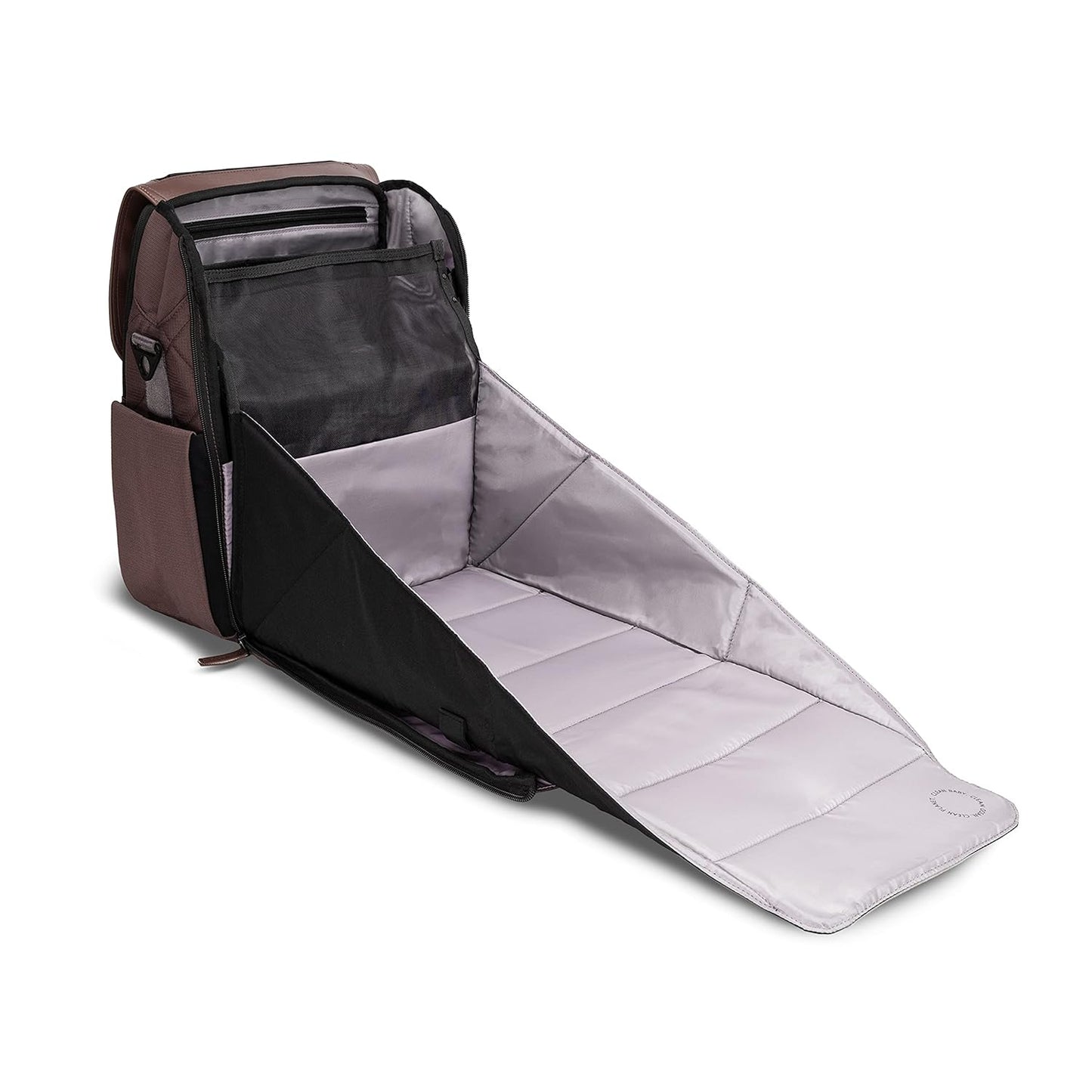 PAPERCLIP Diaper Bag Backpack with Patented Changing Station - Unisex Baby Bag for Travel - Large Eco-Friendly Diaper Bags for Mom and Dad (Baked Oak)