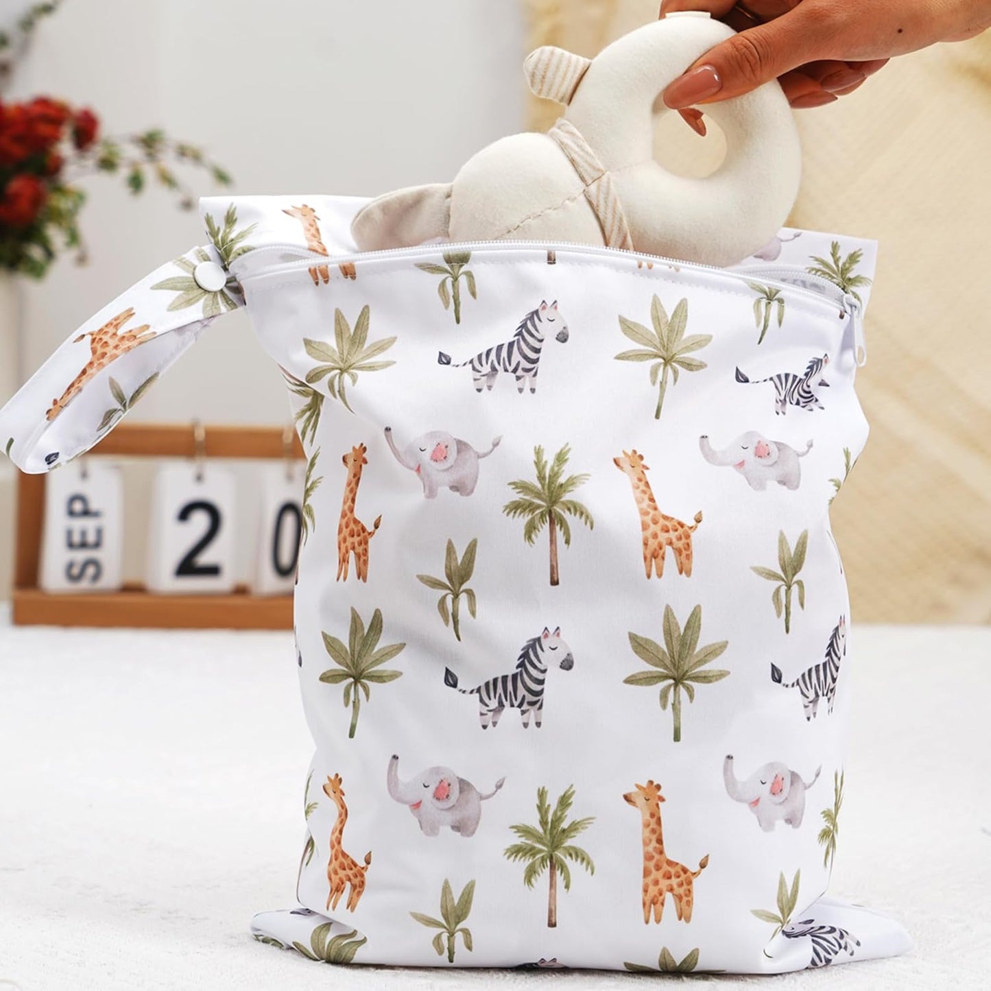 Happy Flute 3 Set Wet Bag Storage Bag Zipper Waterproof Washable Travel Bags, Beach, Pool, Gym Bag for Cloth Diaper, Swimsuits & Wet Clothes(EF643)