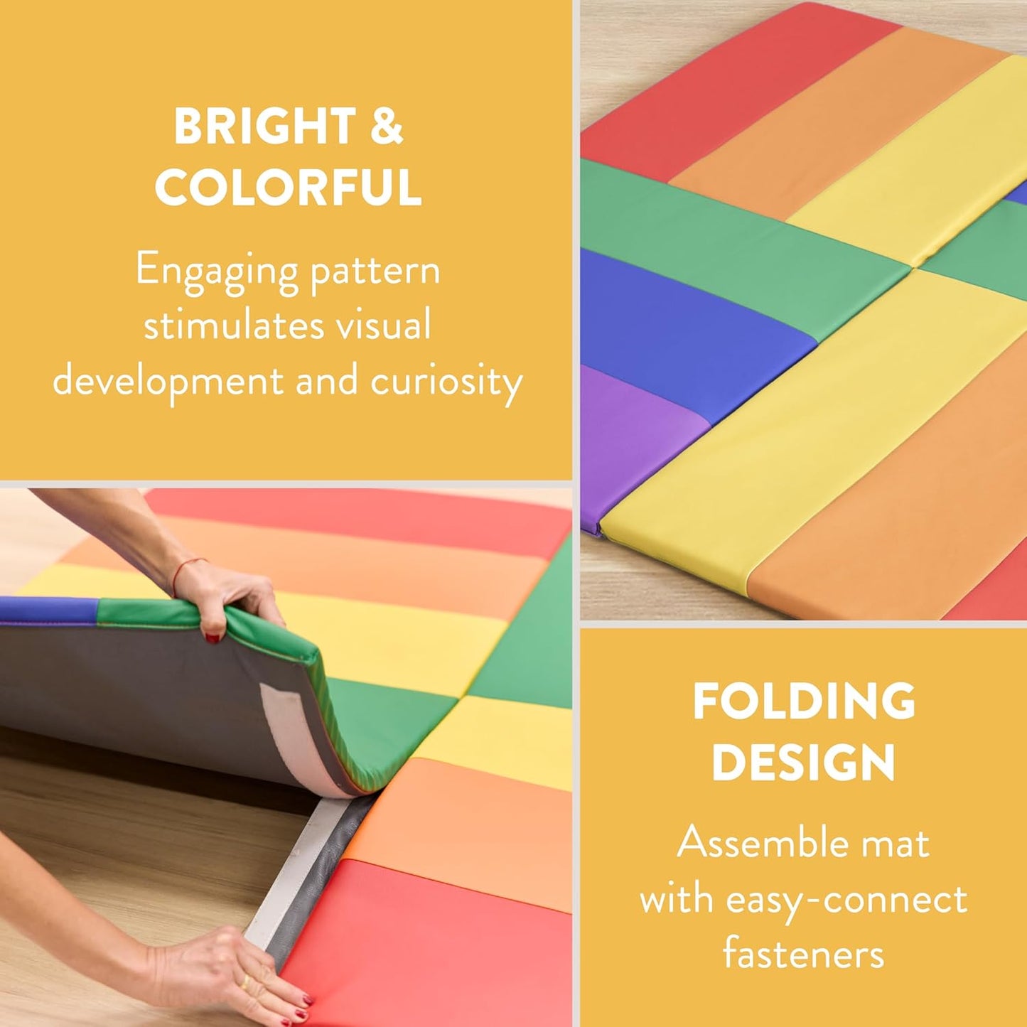 FlipTiles Folding Activity Mat, Folding Playmat, Assorted