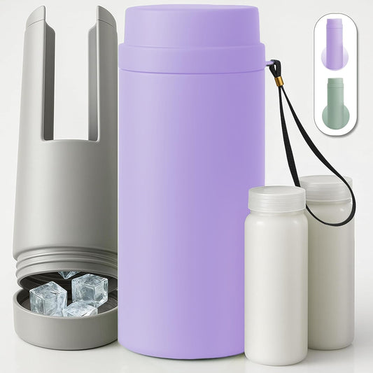 Portable Breast Milk Cooler Bottle: 30H Cooling Time, 2 x 150ml/5Oz, Durable BPA-Free Breastmilk Storage Bottles, Breastmilk Cooler, Travel Breastfeeding Milk Chiller for Baby