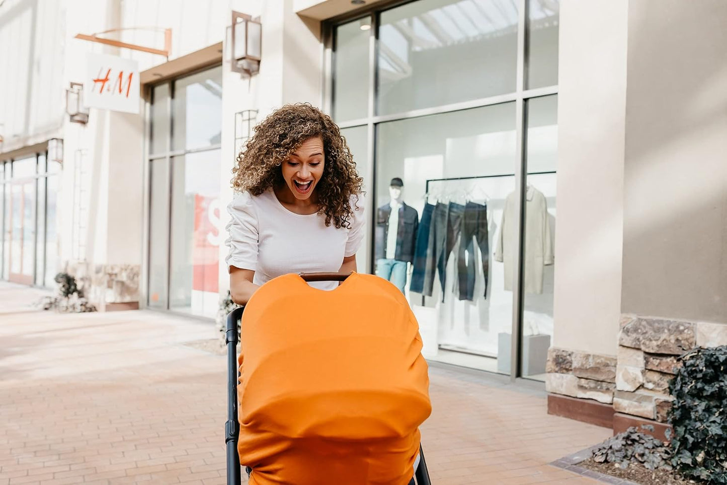 Baby Car Seat Cover Canopy and Nursing Cover Multi-Use Stretchy 5 in 1 Gift "Blaze" by Copper Pearl
