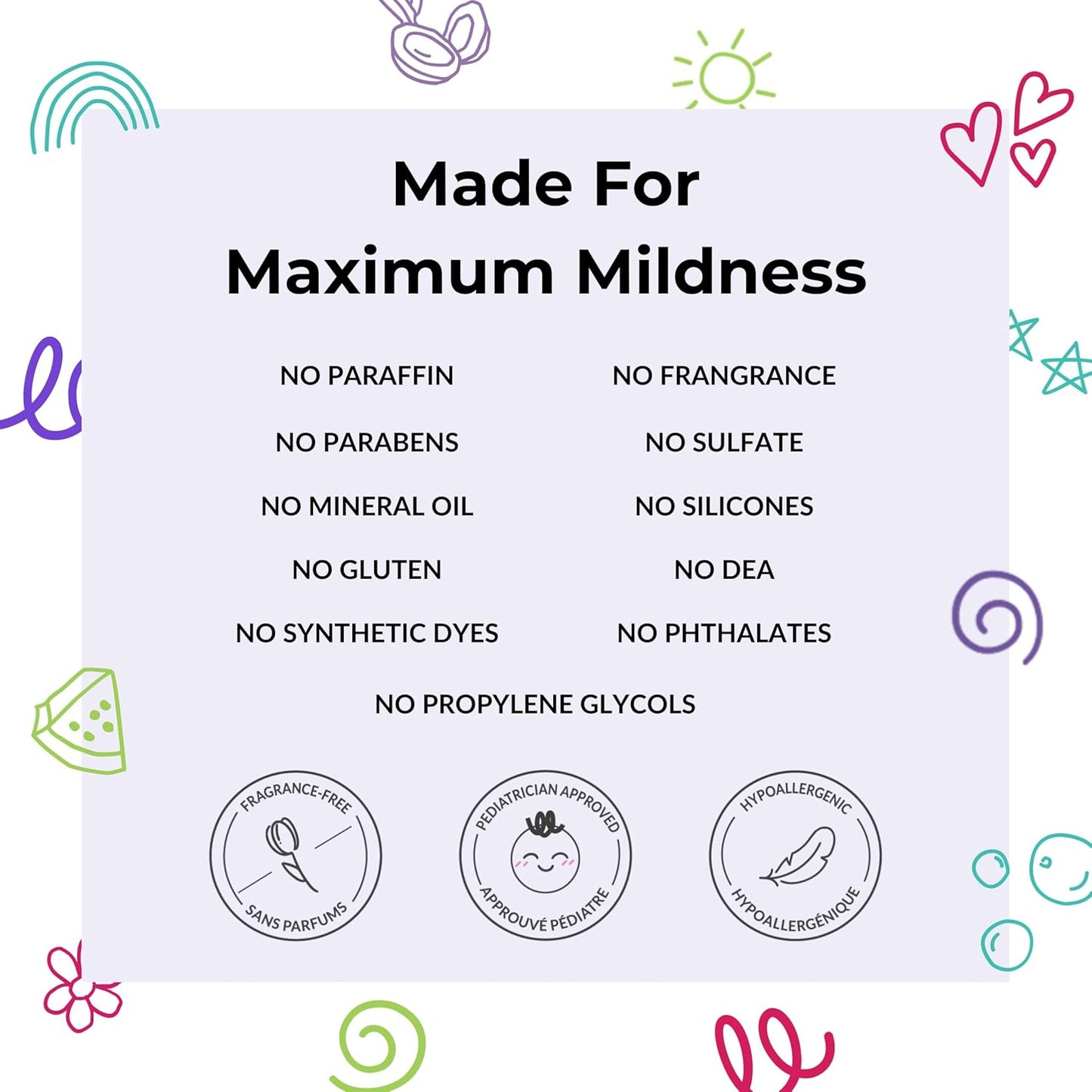 Love Ur Curls - LUCK Baby Head to Toe Wash, Gentle & Tear Free, Pediatrician Approved, Body Wash, and Ultra Mild Fragrance Free Mild Shampoo All in One, Vegan, 320 mL