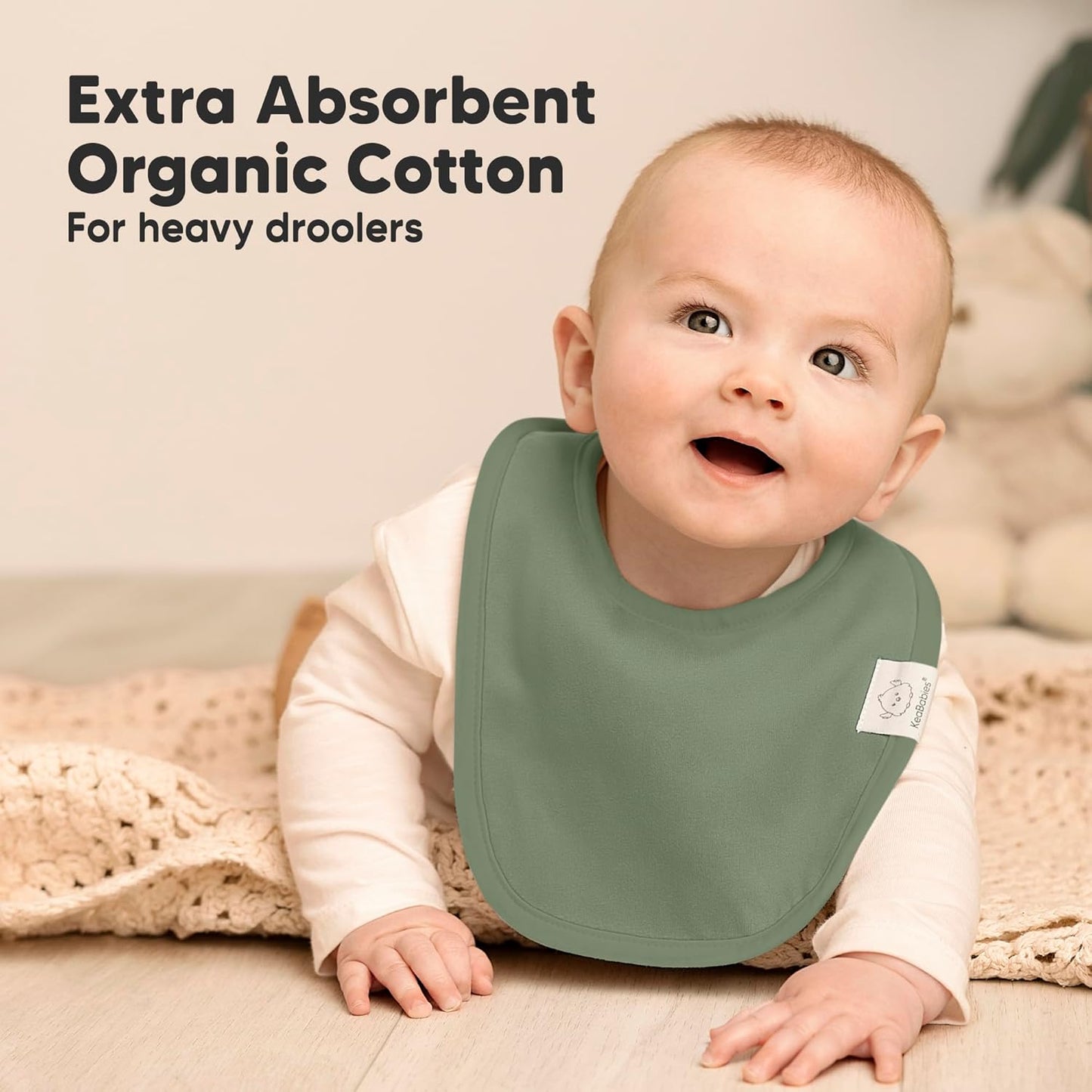 8-Pack Organic Baby Bibs for Boys, Girls - Soft Cotton Drooling and Teething Bibs for Baby Girl & Boy, Extra Absorbent, Easy To Clean & Put On for Toddler, Newborn, Infant 0-24 Months (Eclipse)