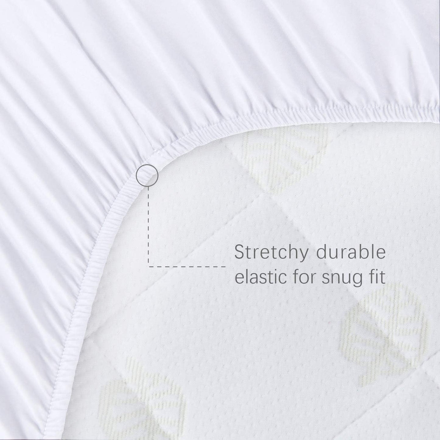 Bassinet Mattress Pad Cover Fit for AMKE 3 in 1 Baby Bassinet(35" X 20"), Ezebaby, TCBunny and Evolur Stellar Bassinet, 2 Pack, Waterproof, Ultra Soft Surface, Breathable and Easy Care