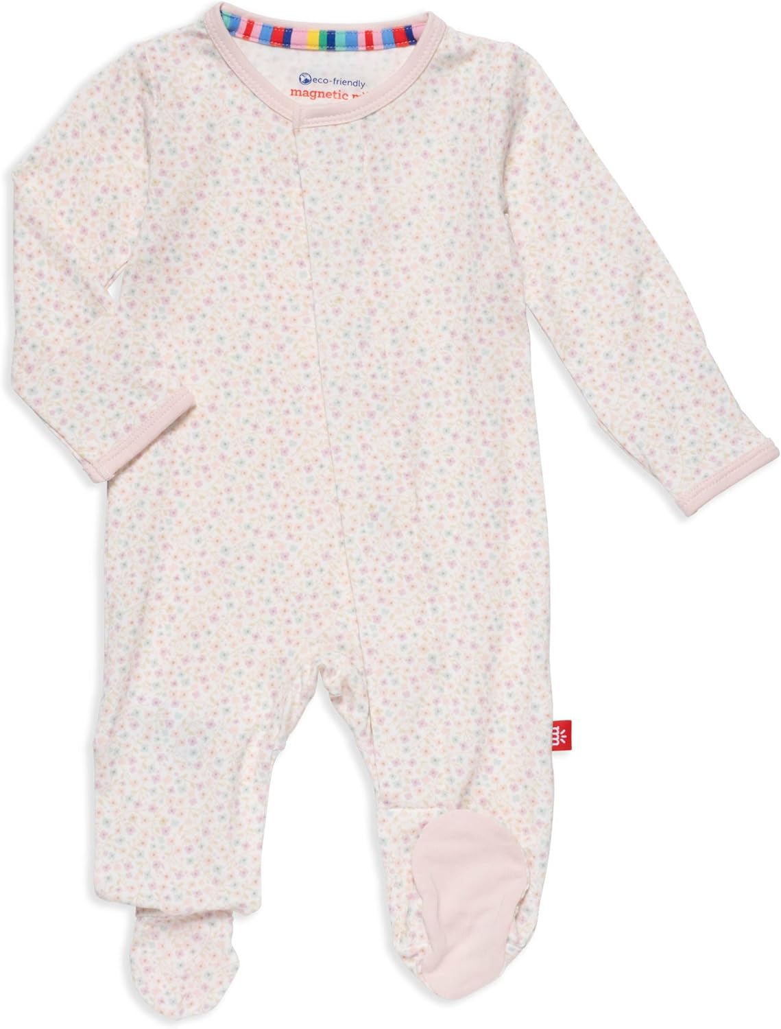 Magnetic Me Girls Modal Magnetic Baby Footie Pajamas | Silky Soft Modal Fabric | Baby Sleepers Available Sizes PRE - 24M