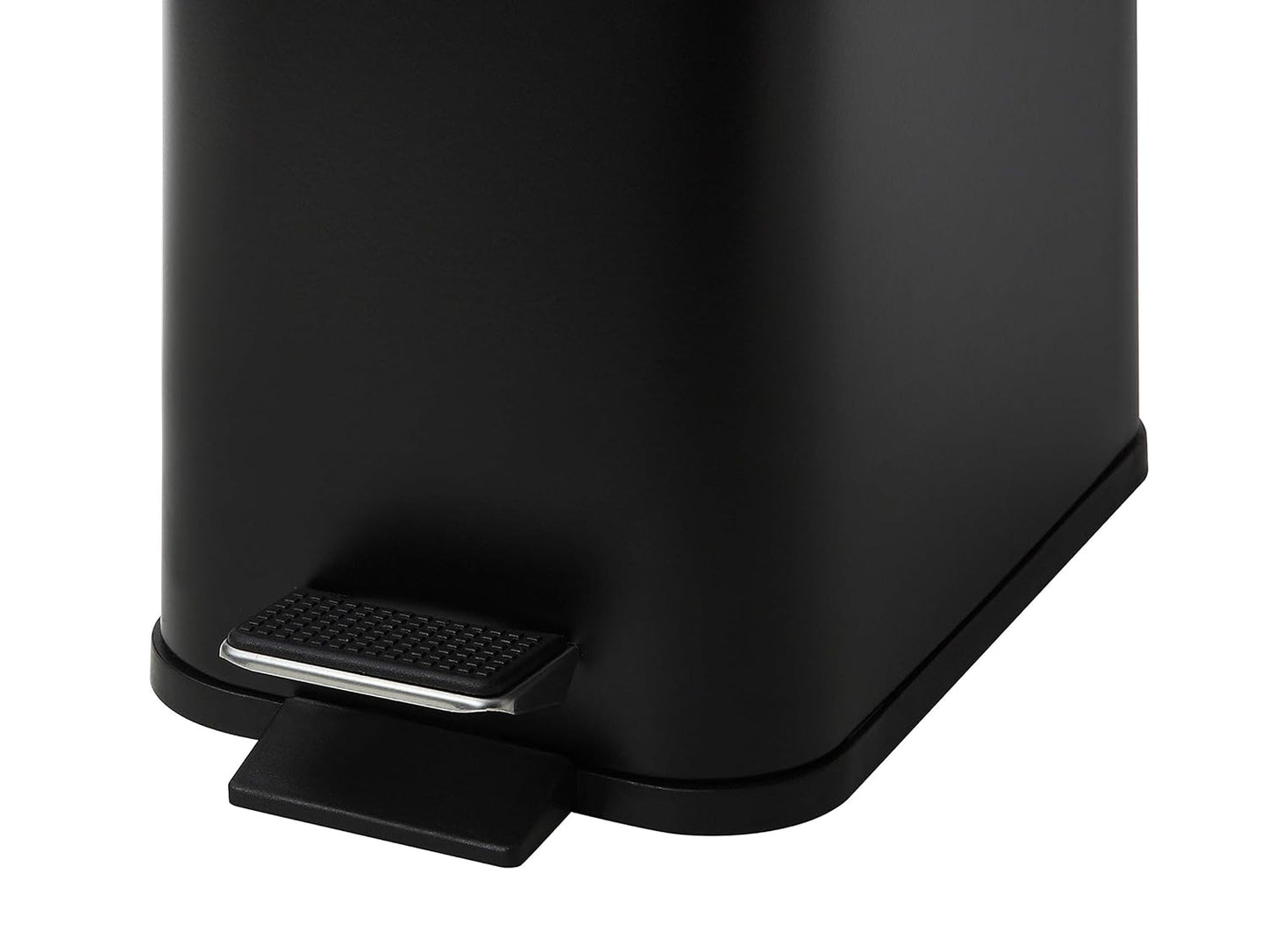 SunnyPoint 5 Liter(1.32 Gallon) Small Trash Can with Plastic Inner Buckets; Rectangle Bathroom, Office, Kitchen, and Bedroom Step On and Slow Close