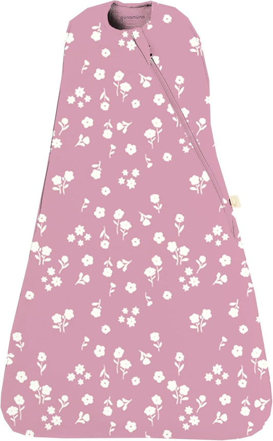 GUNAMUNA Swaddle Wrap for Newborns – Arms In or Out, Easy Diaper Changes with WONDERZiP, Soft Sleep Sack, 2.5 TOG